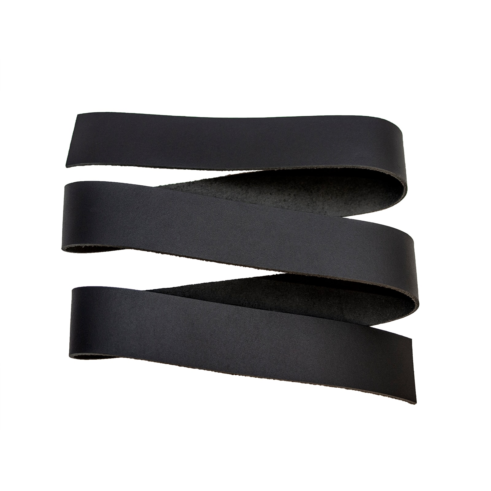 6 Pack: 1.5" Black Leather Belt Strap by ArtMinds™