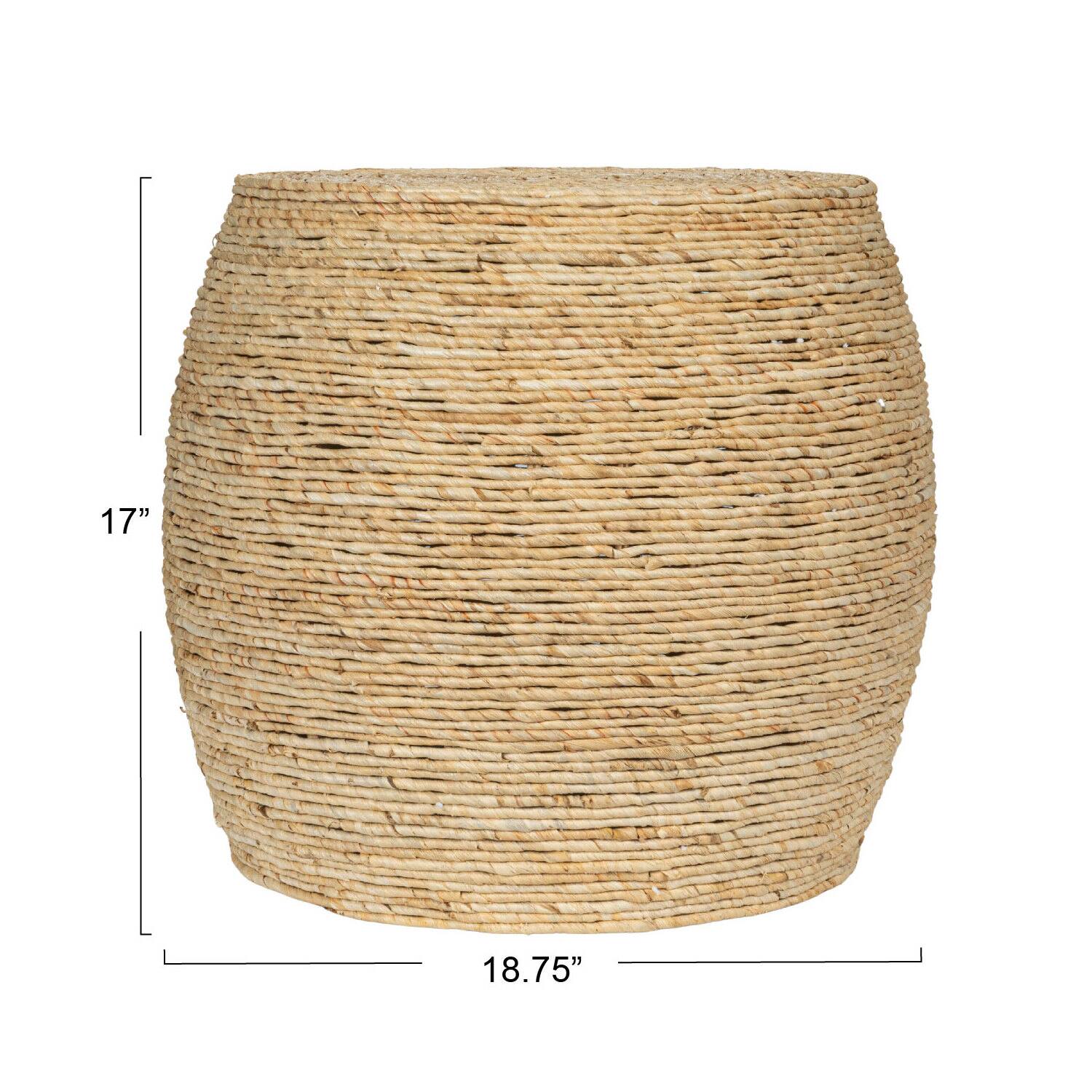 Hello Honey&#xAE; 17&#x22; Natural Corn Rope Round Accent Table