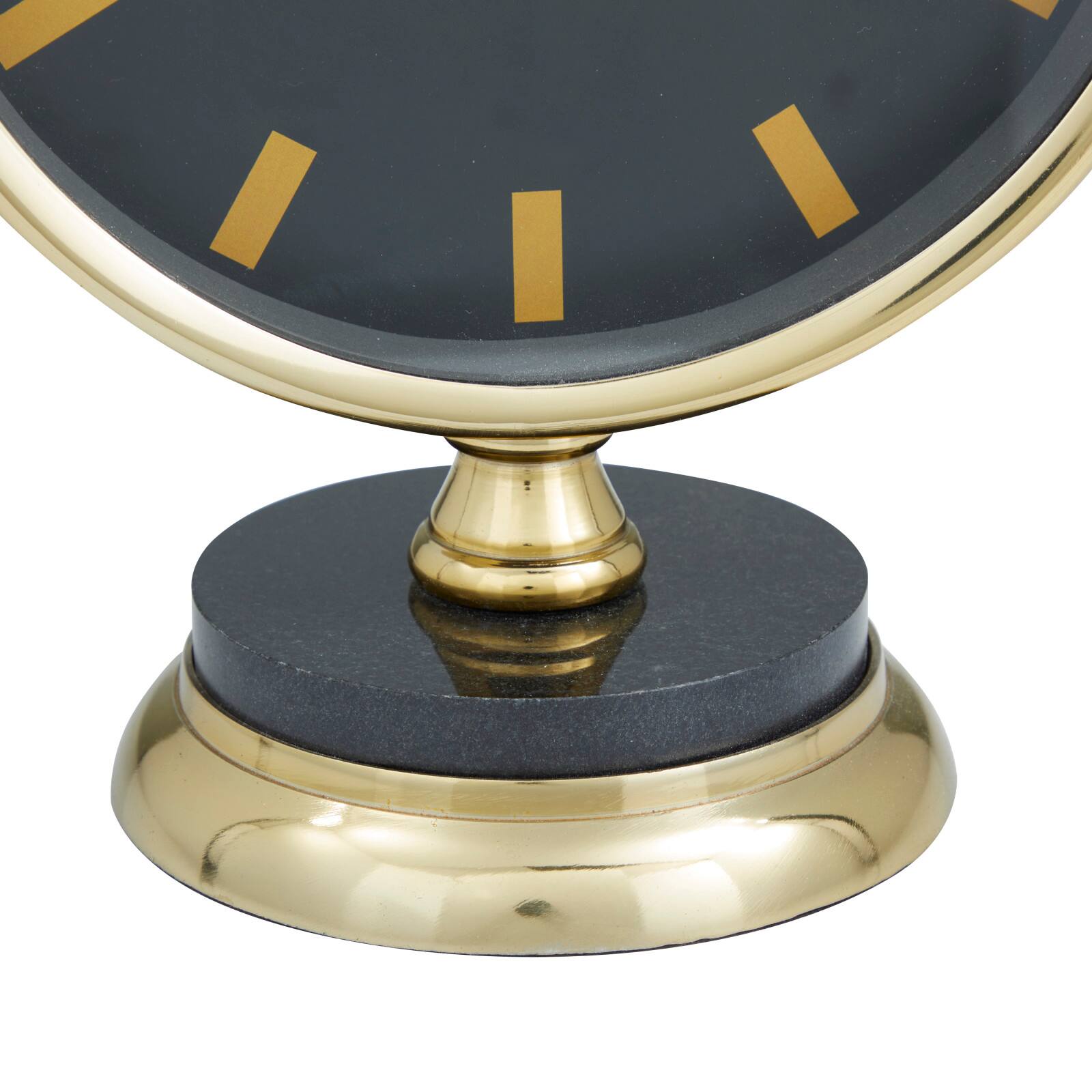 The Novogratz Gold Modern Abstract Clock, 8" x 5" x 11"