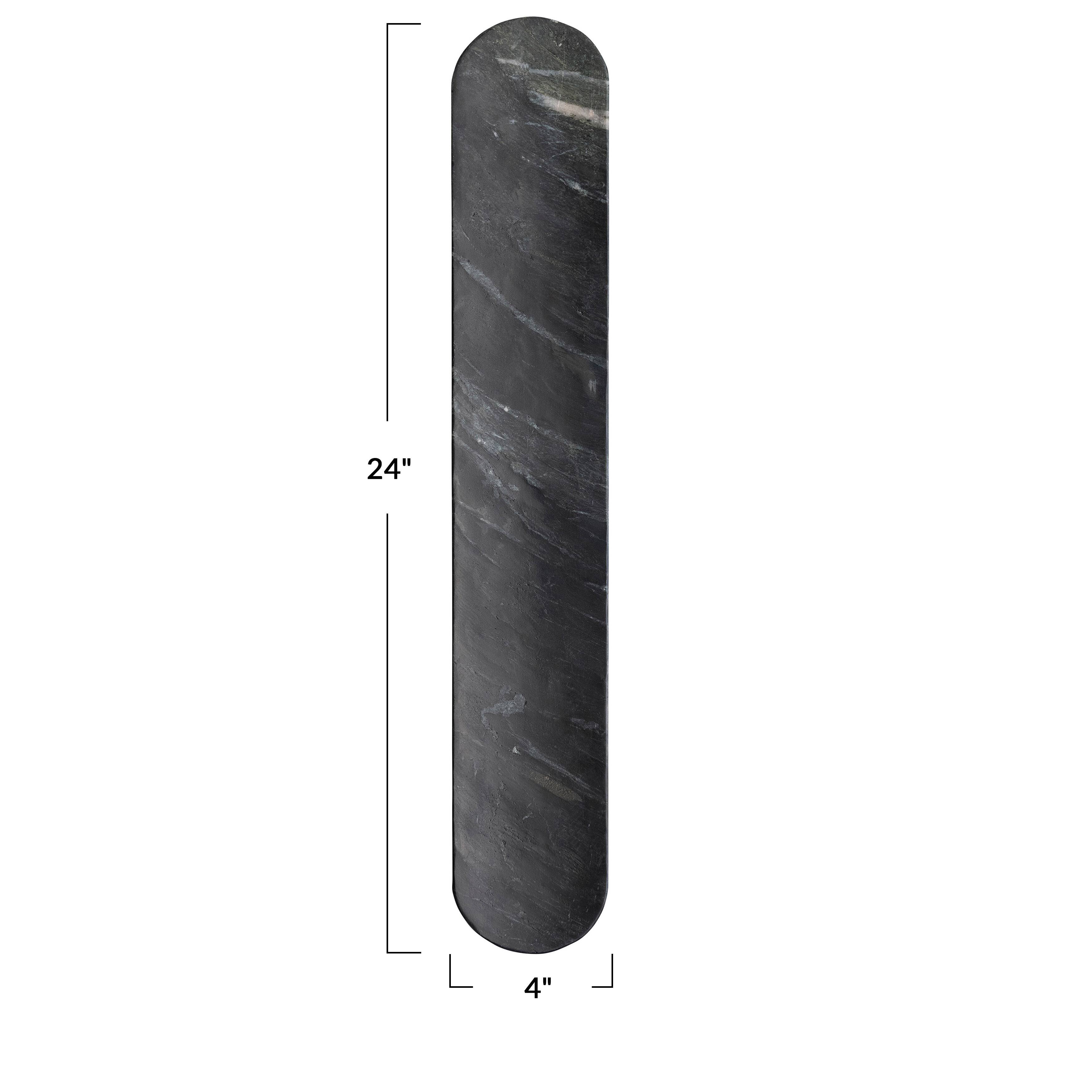 Hello Honey&#xAE; 24&#x22; Black Oval Marble Serving Board