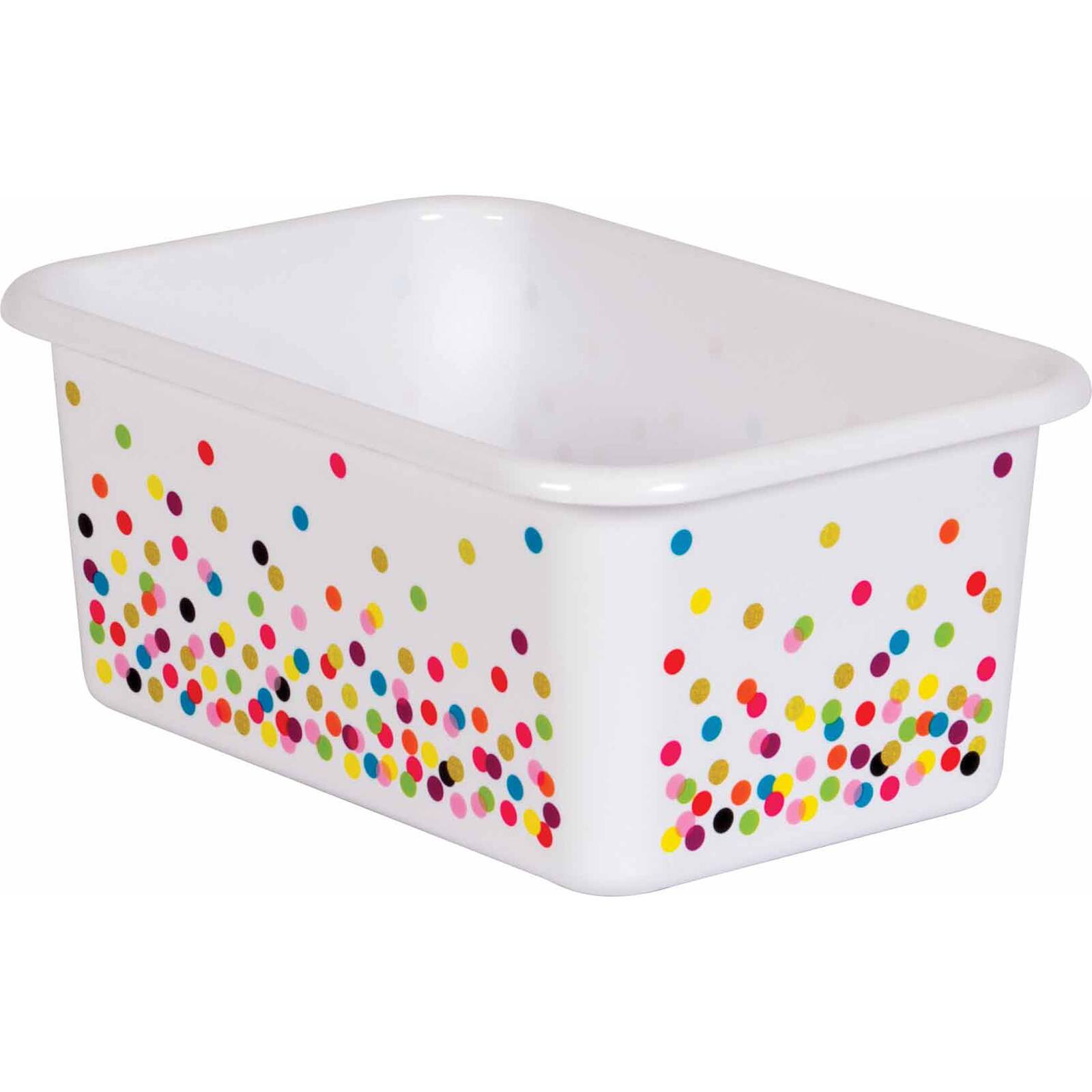 Teacher Created Resources&#xAE; Small Confetti Plastic Storage Bin, 3ct.