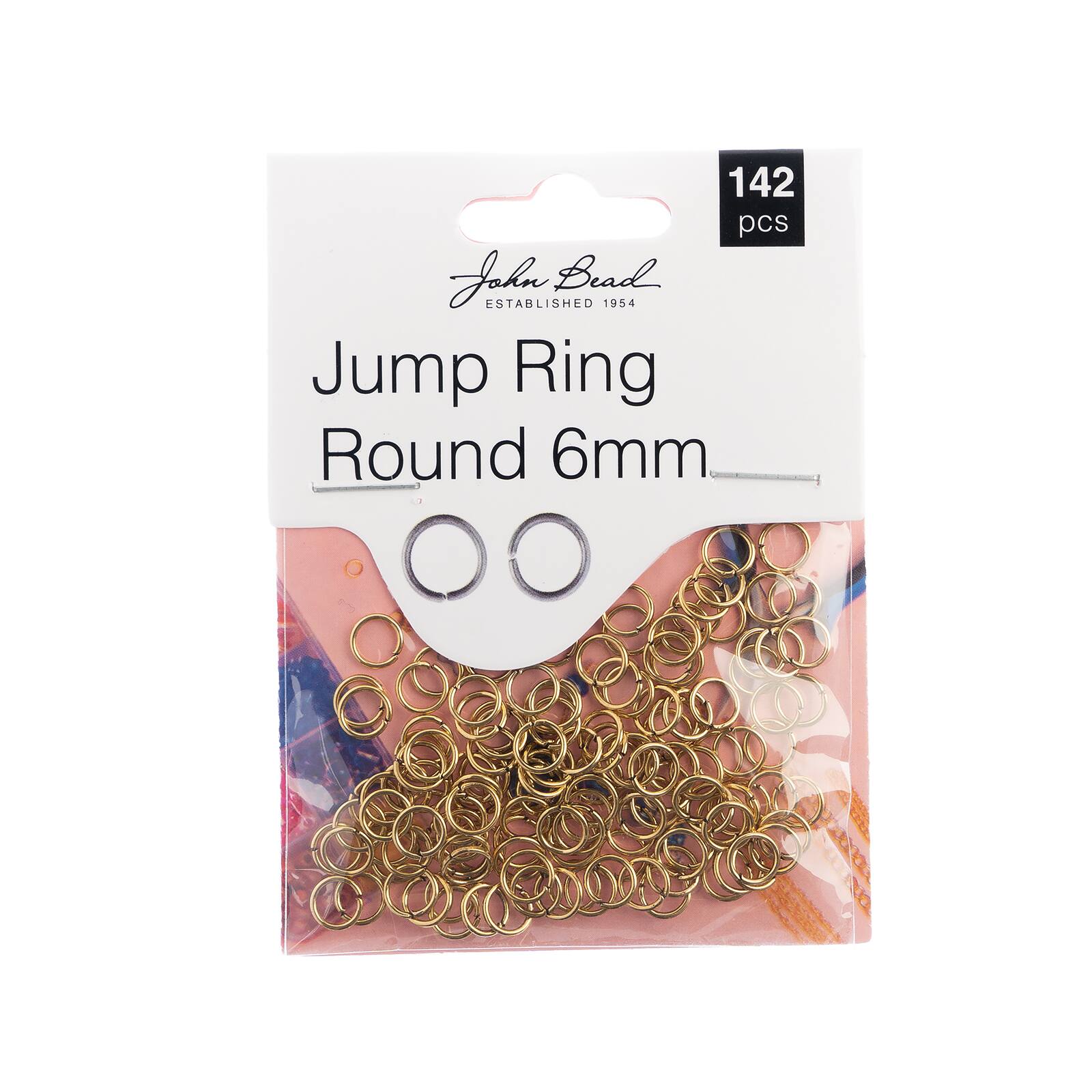 John Bead Must Have Findings 6mm Round Jump Ring, 142ct.