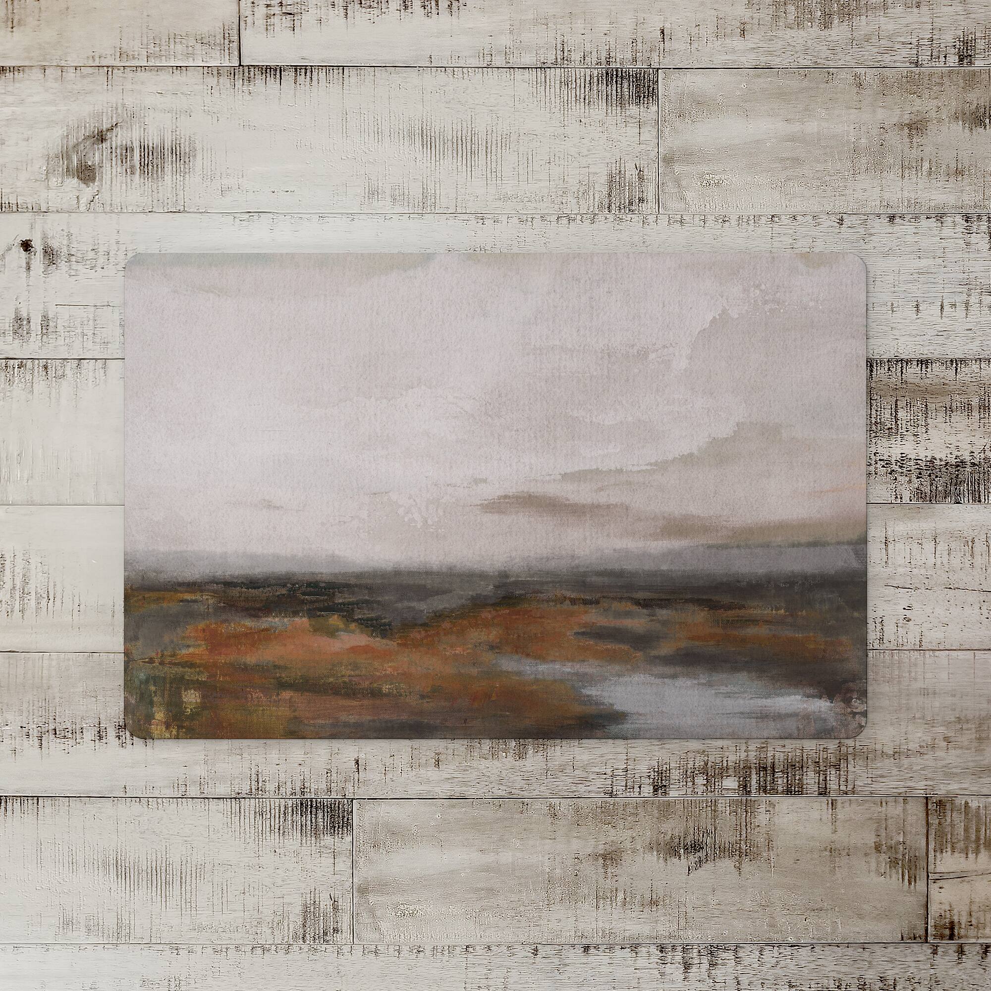 18" x 27" Moody Rust Abstract Riverscape Floor Mat