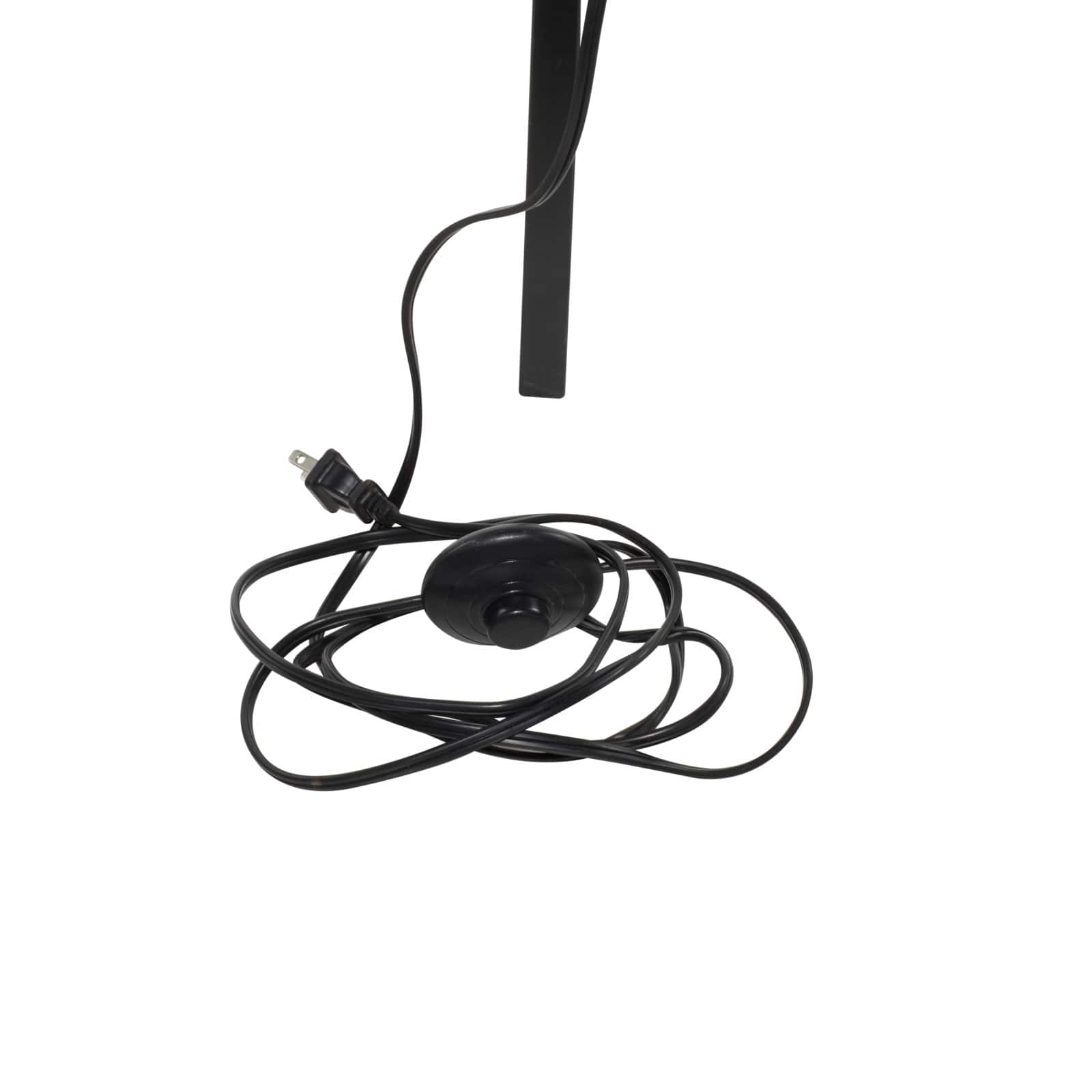 Black Wood Industrial Floor Lamp, 62" x 21" x 21"