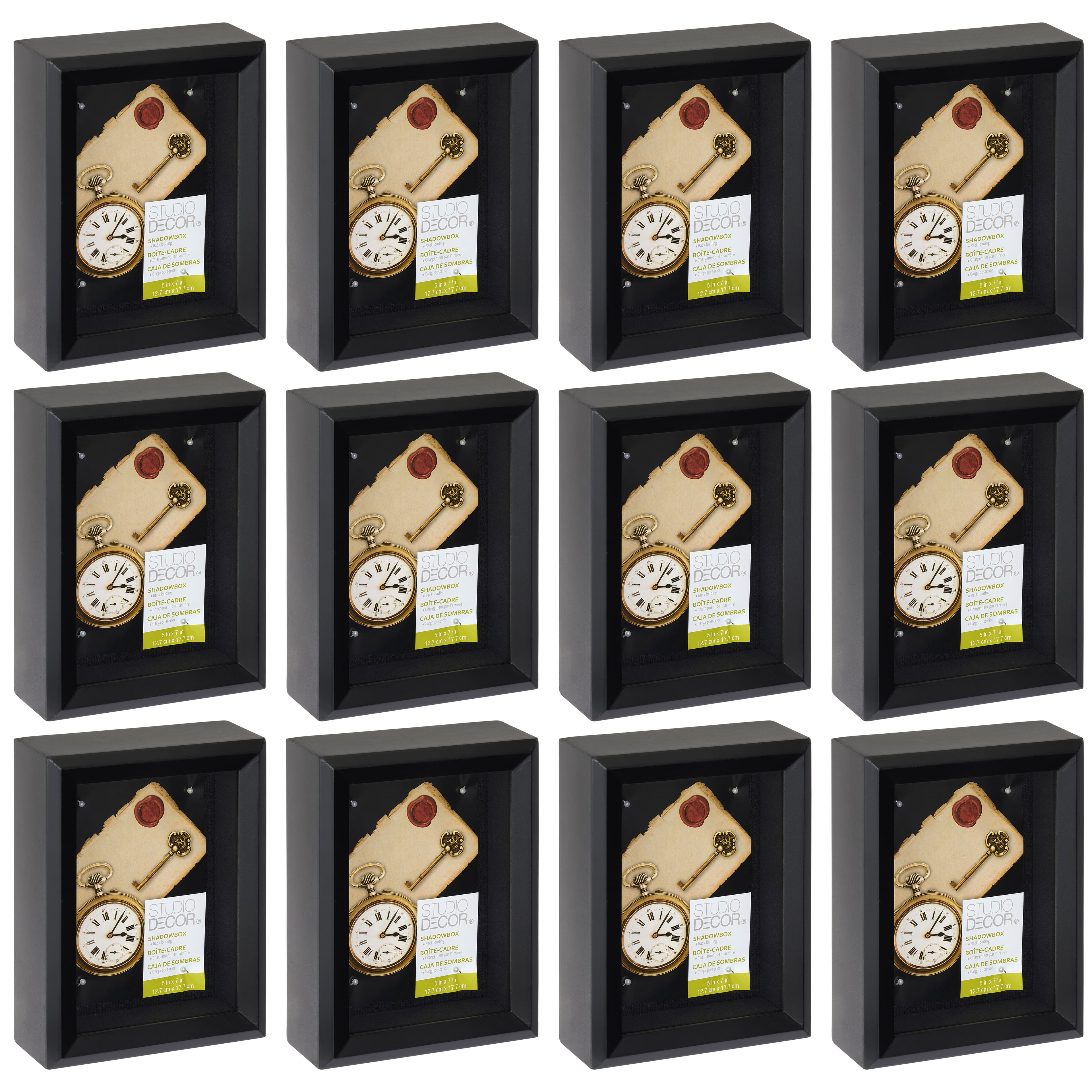 12 Pack: Black 5" x 7" Shadow Box by Studio Décor®