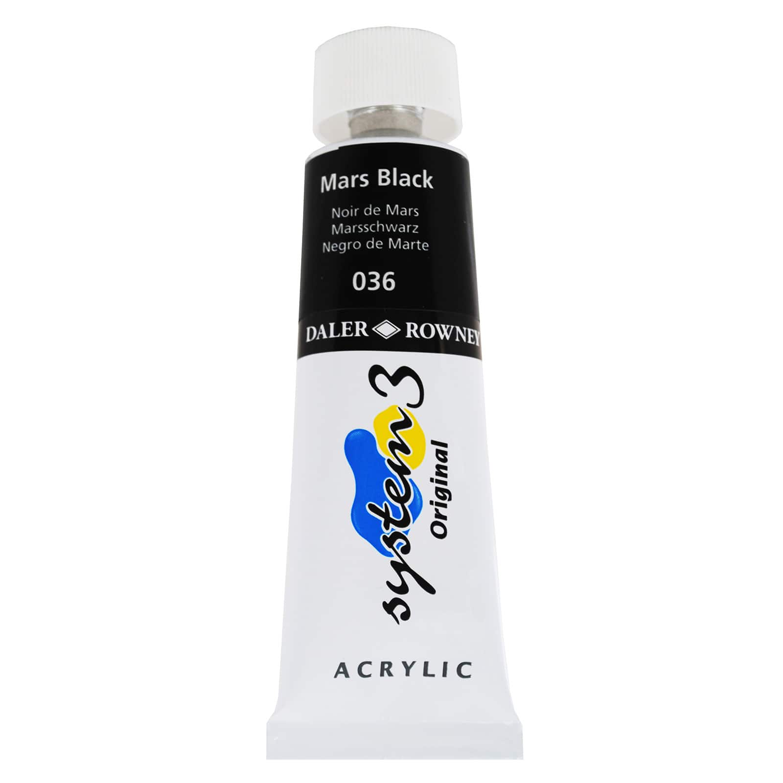 Daler-Rowney® Original System 3 Mars Black Acrylic, 75mL