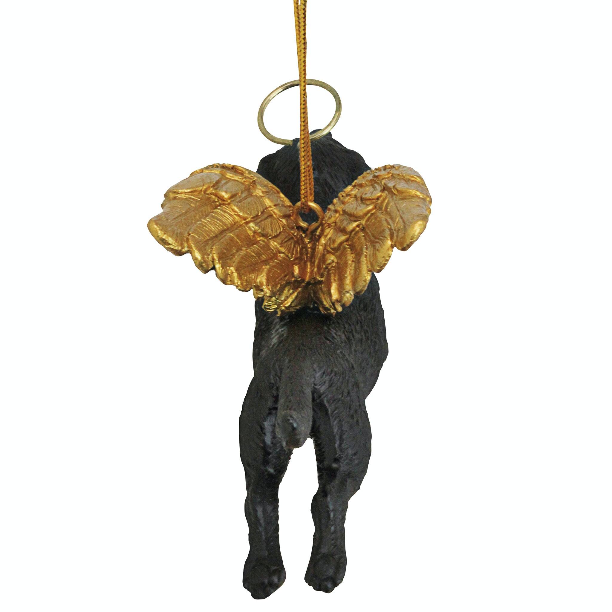 Design Toscano Honor the Pooch Black Lab Holiday Dog Angel Ornament