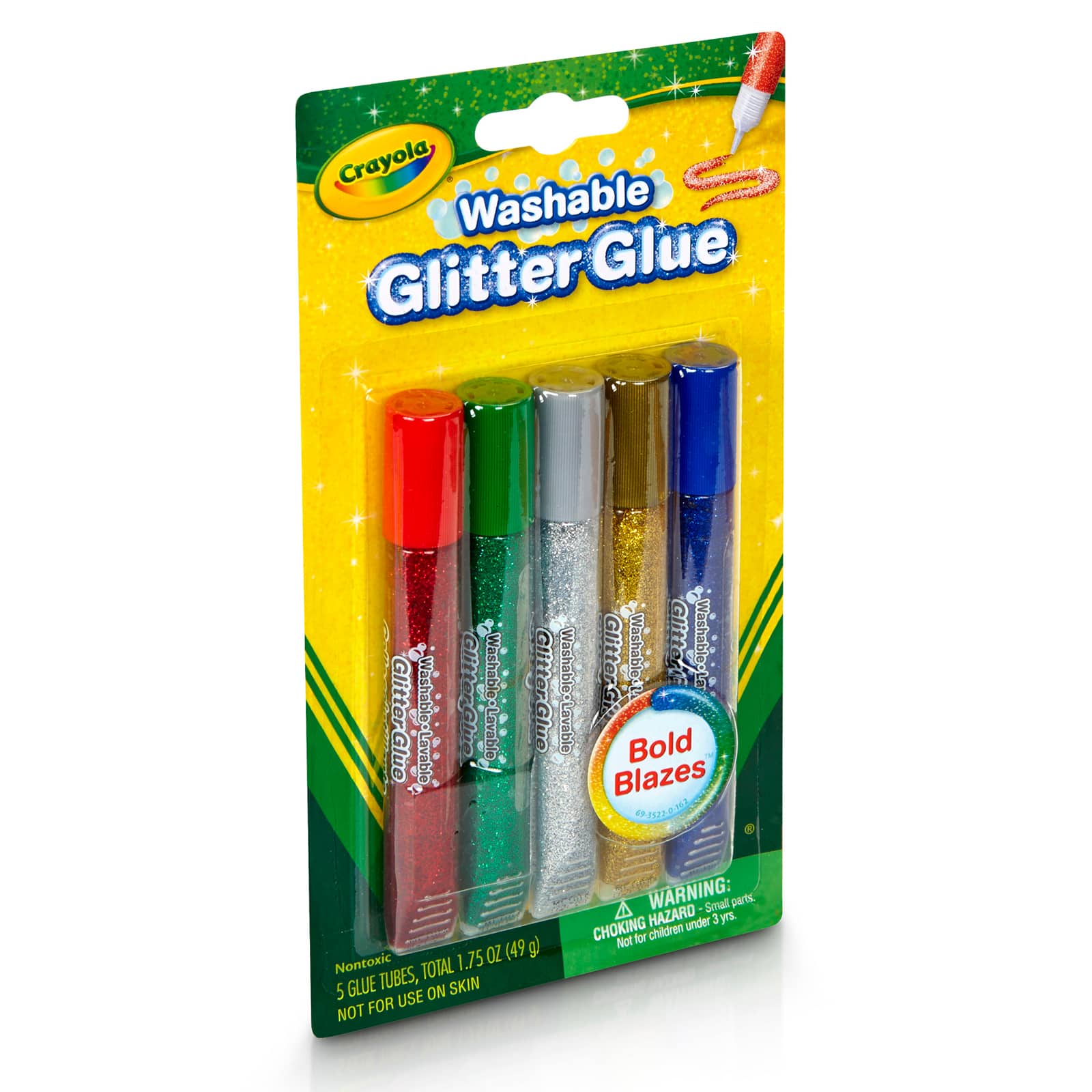 Crayola&#xAE; Bold Washable Glitter Glue, 6 Packs of 5