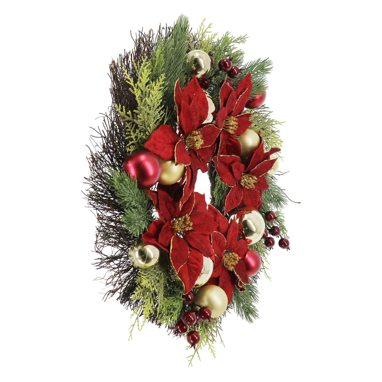 24&#x22; Poinsettia Wreath by Ashland&#xAE;