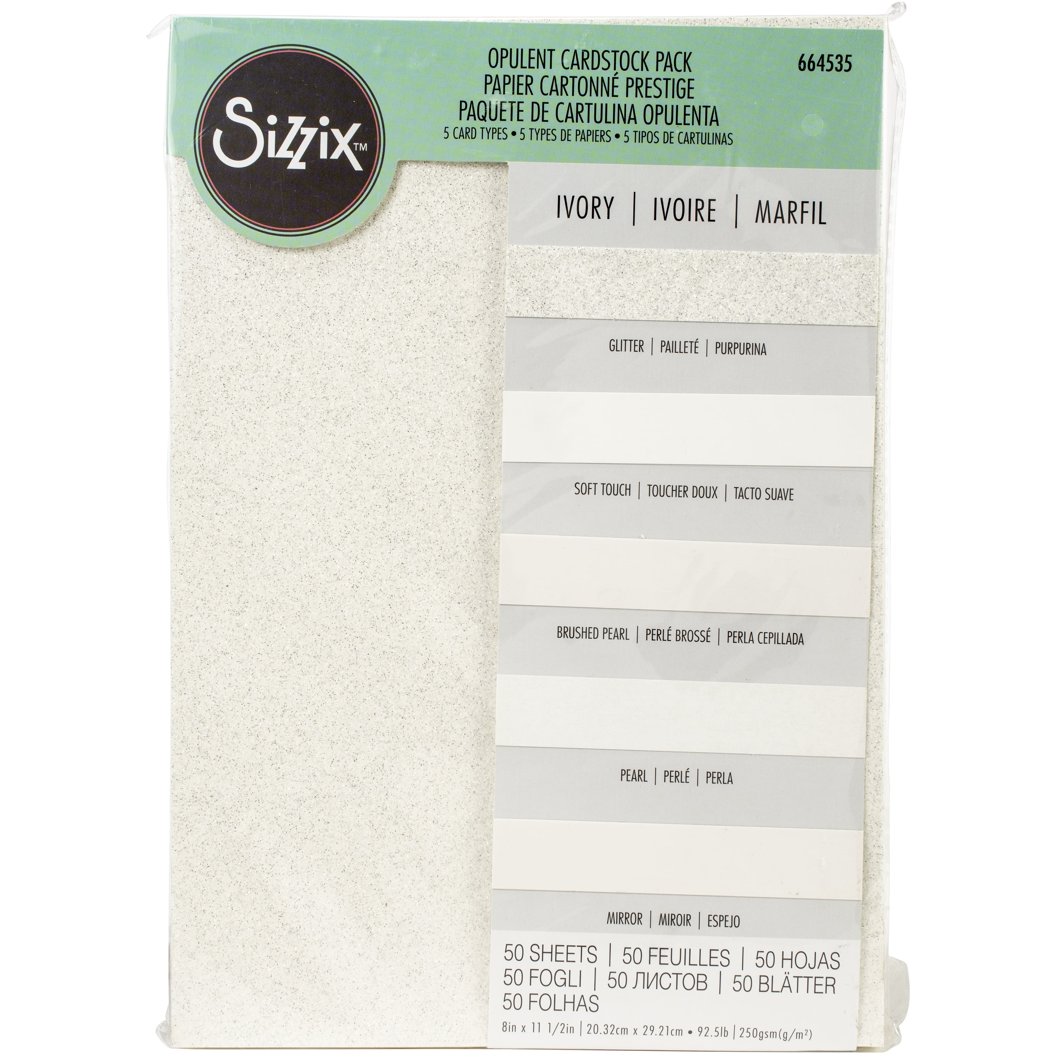 Sizzix® Surfacez® 8" x 11.5" Opulent Cardstock Pack