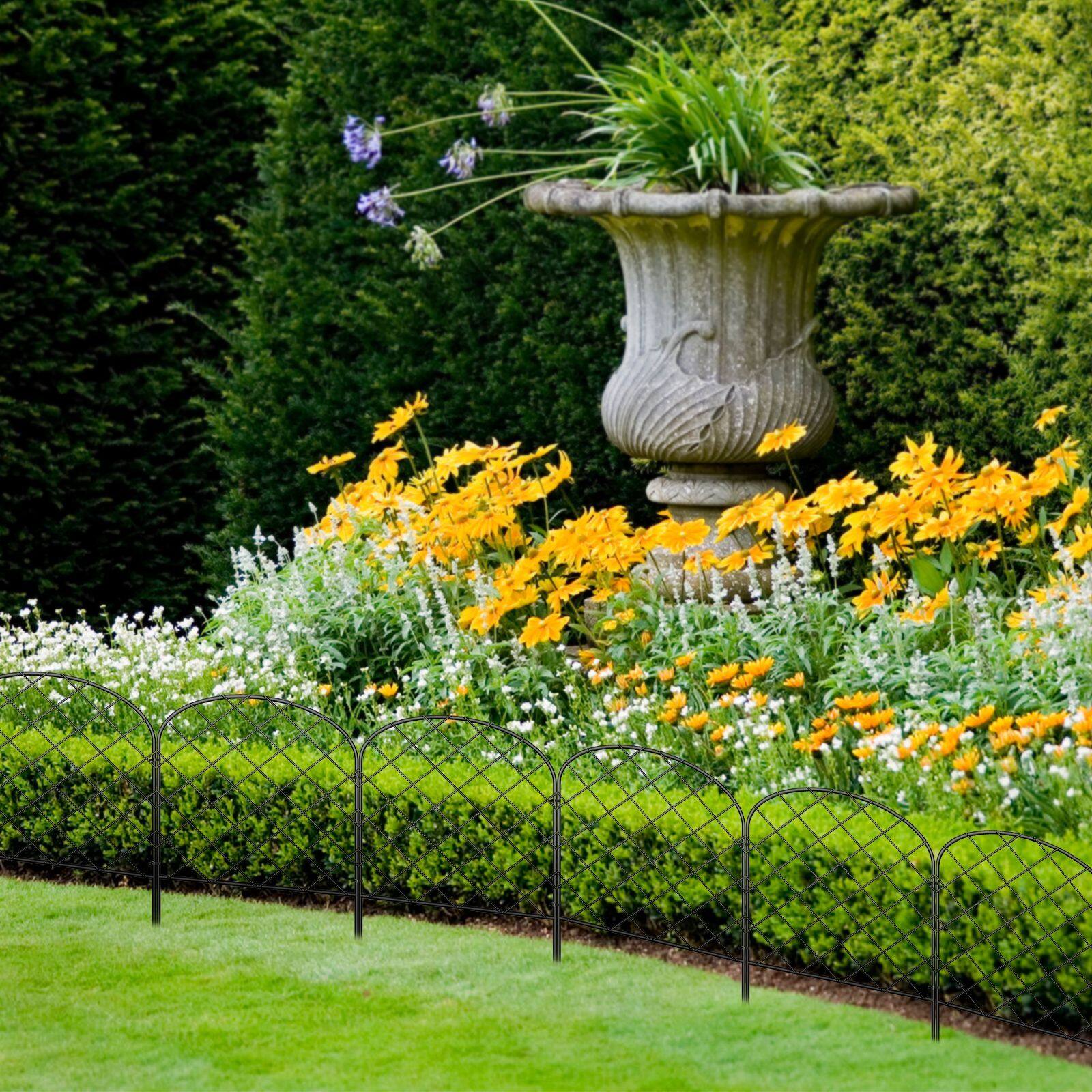 NEX 10ft. Black Rhombic Garden Fence