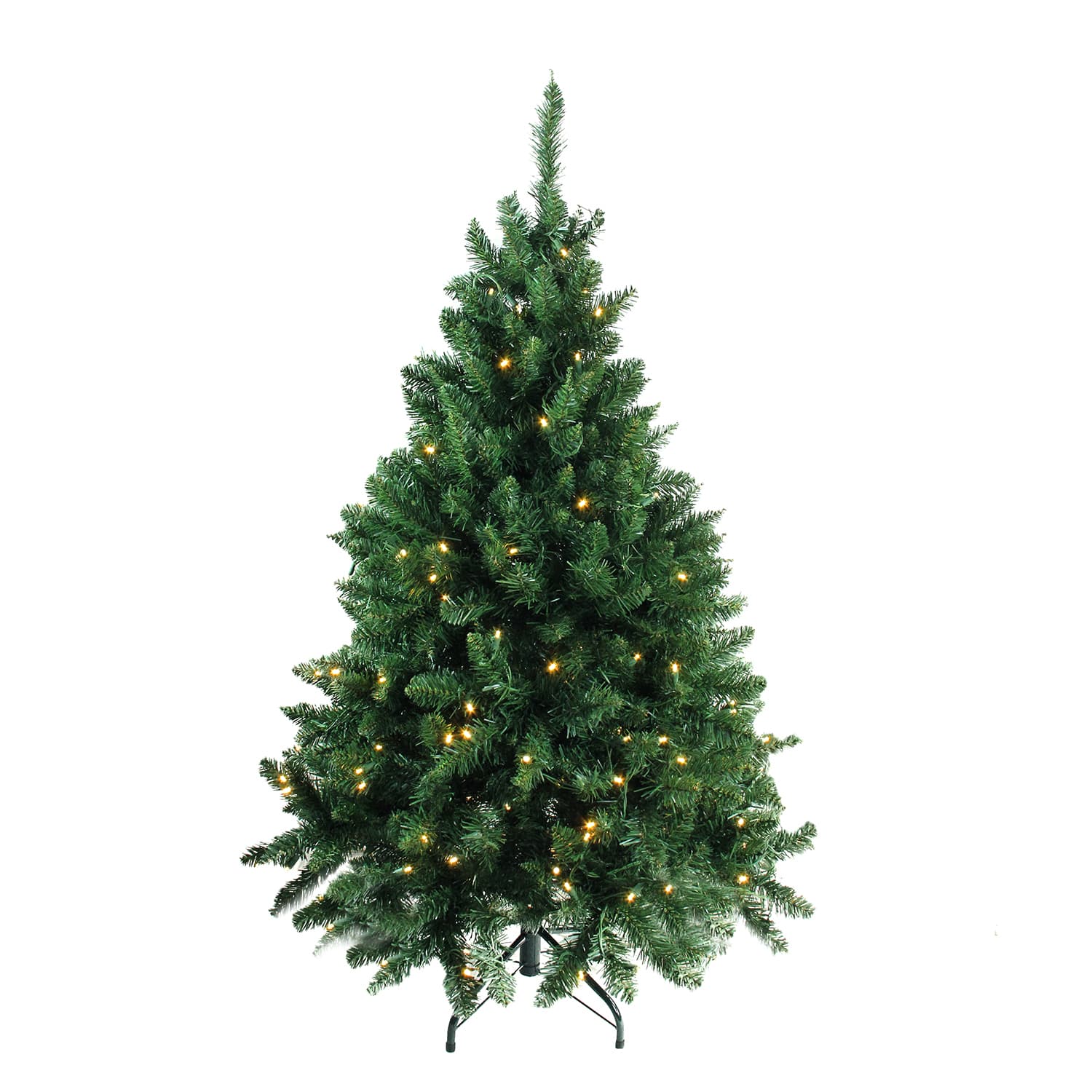 4.5 Ft.Pre-Lit Buffalo Fir Medium Artificial Christmas Tree, Warm White LED Lights