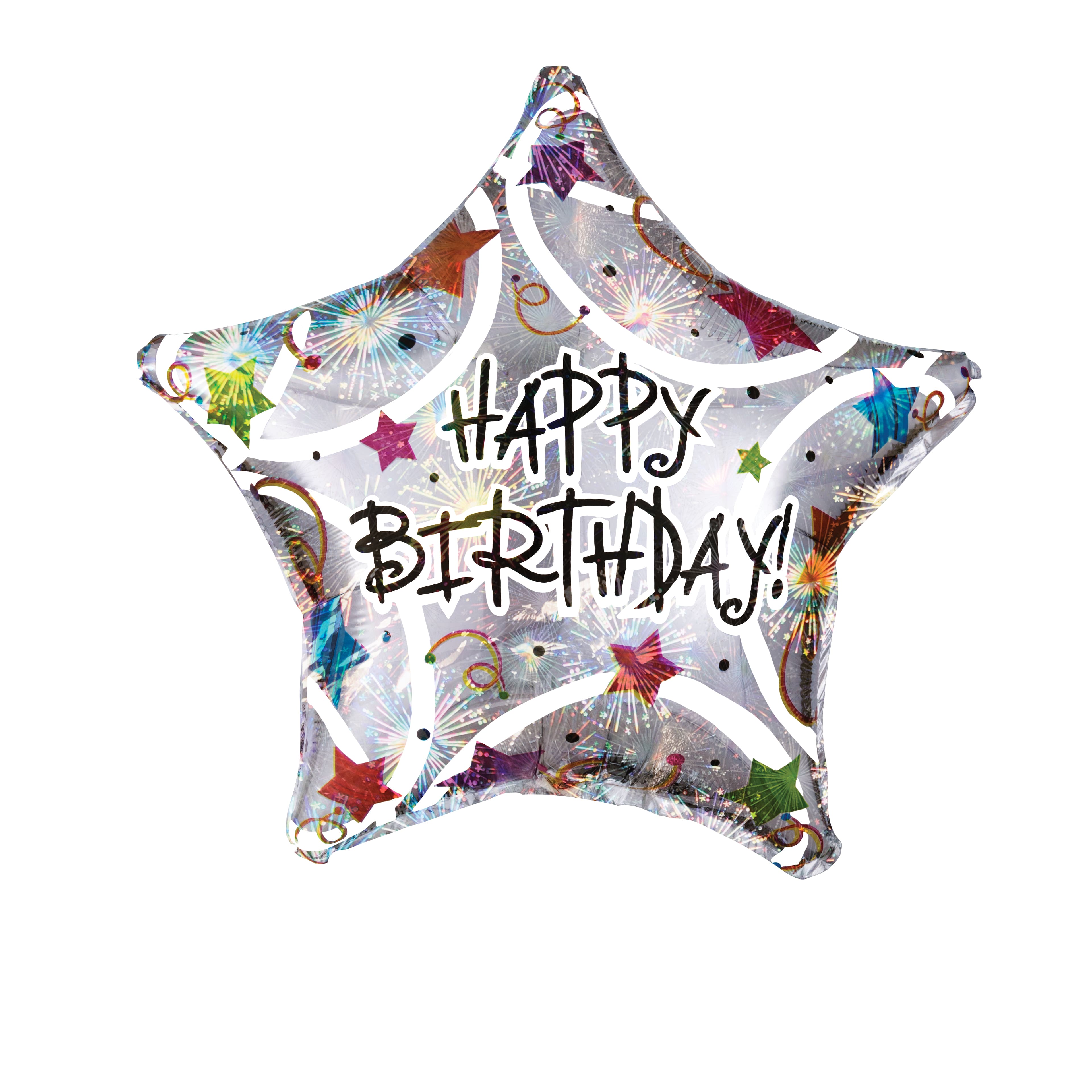 18&#x22; Happy Birthday Foil Holographic Balloon