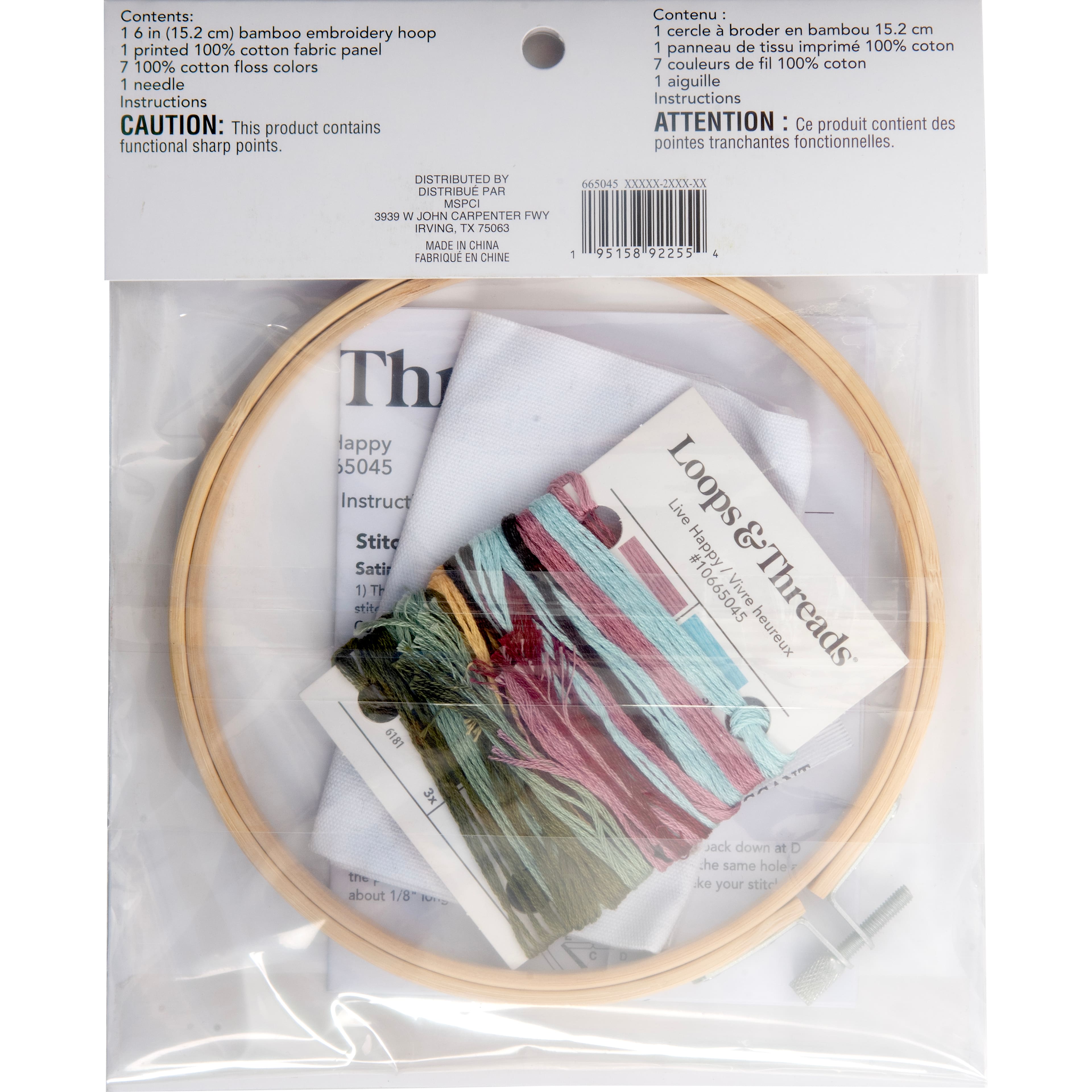Live Happy Embroidery Kit by Loops &#x26; Threads&#xAE;