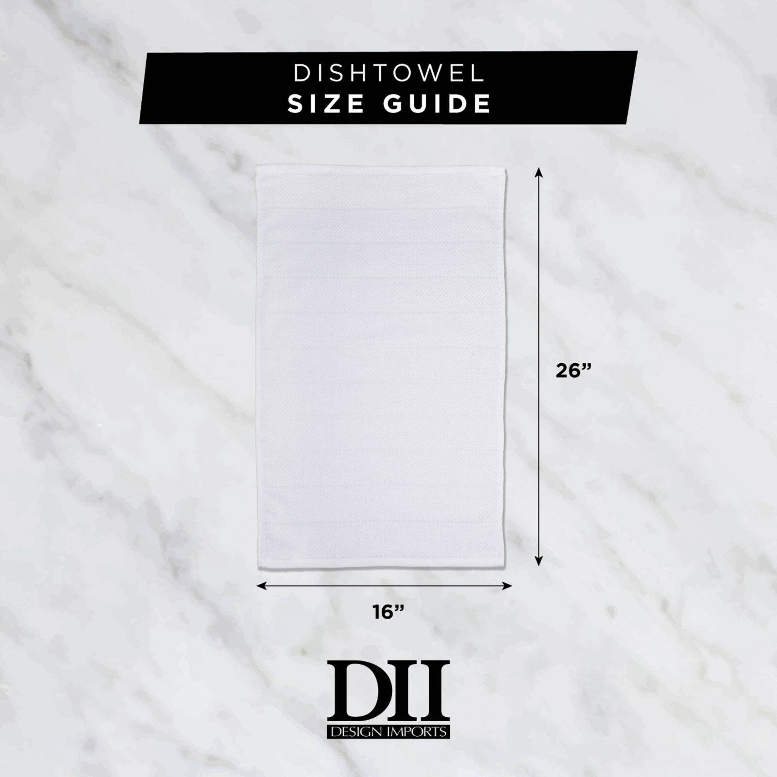 DII® Blue Windowpane Terry Dishtowel, 4ct.