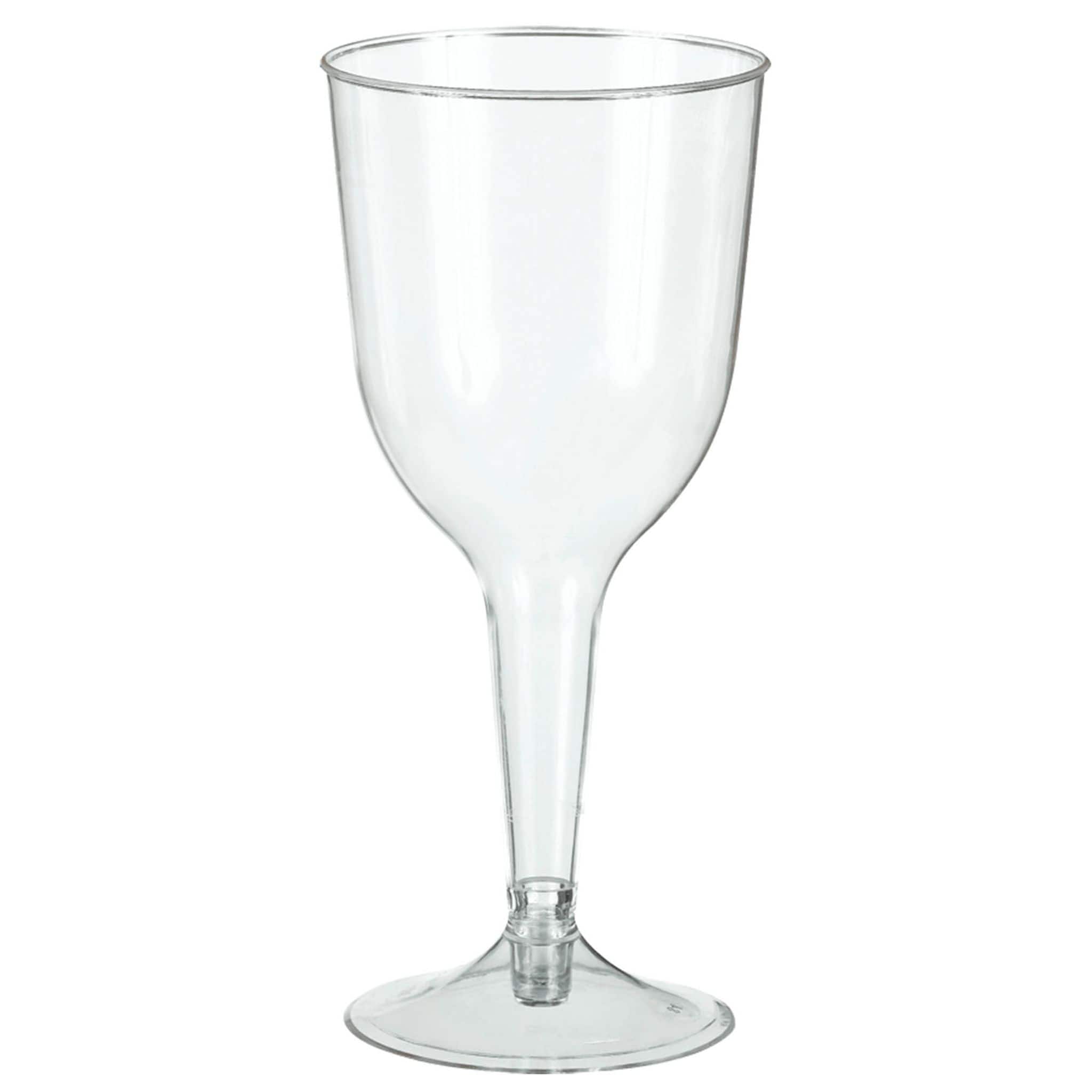 10oz. Clear Plastic Wine Glasses, 40ct.