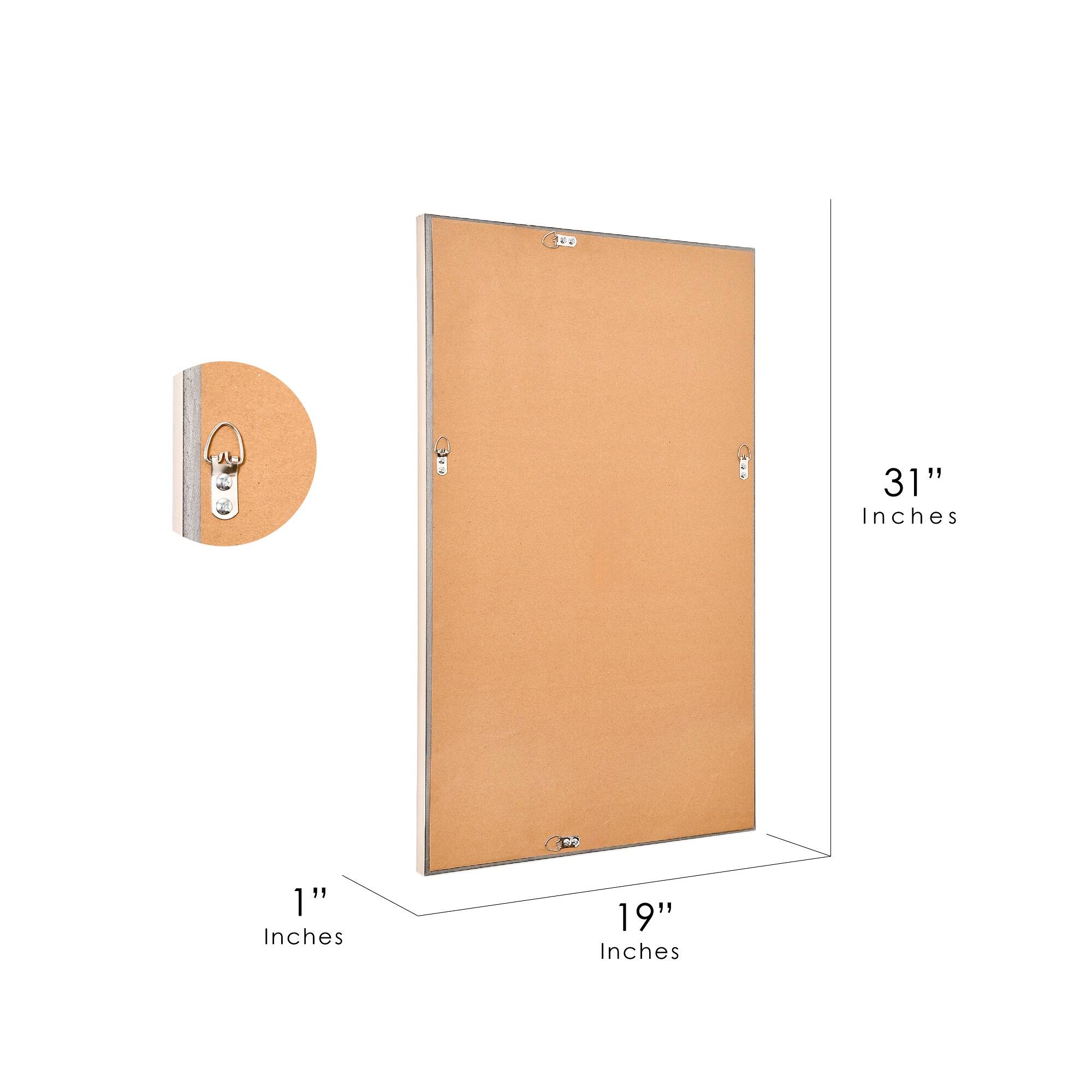 Head West Pave Brushed Nickel Stylish Bathroom & Wall Mirror