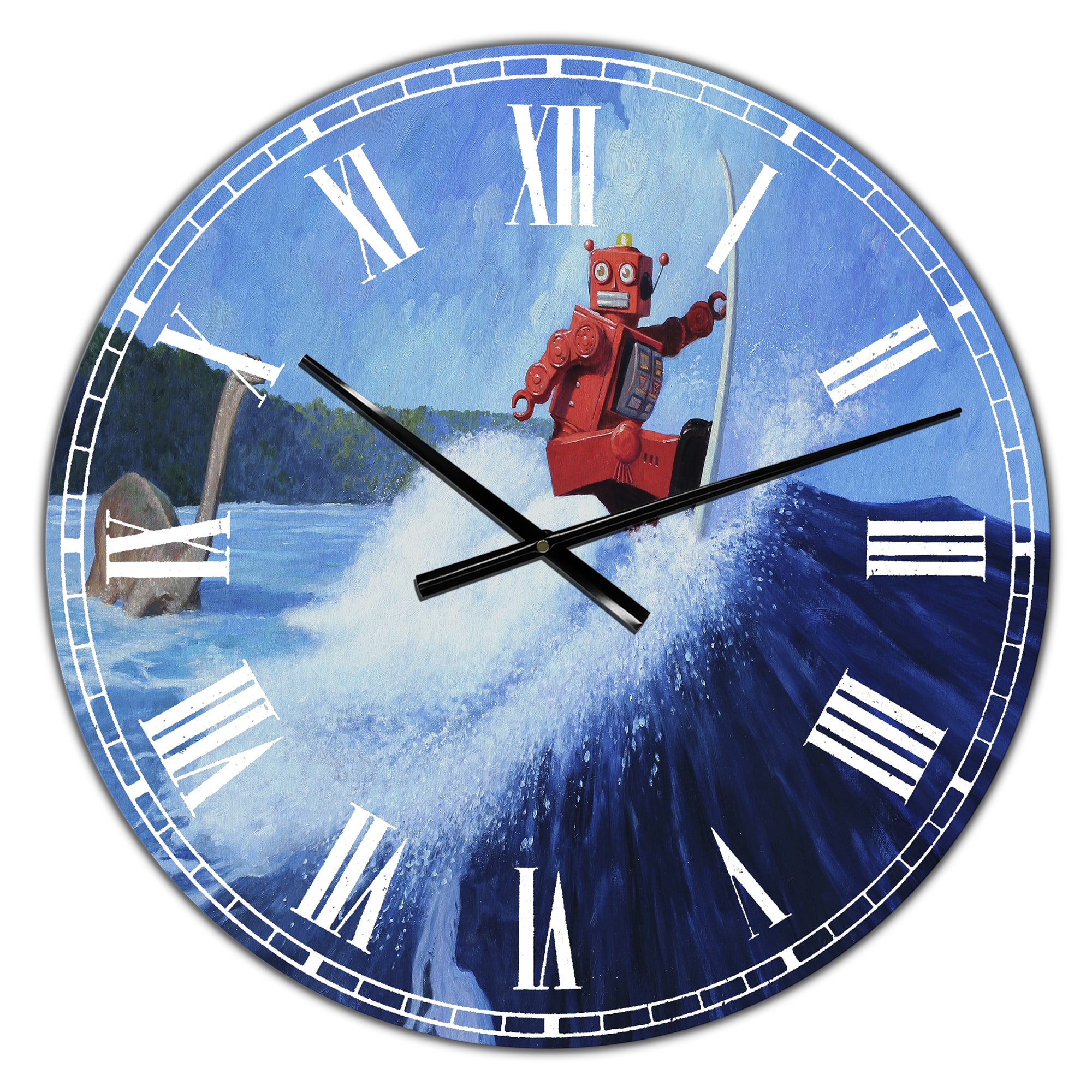 Designart &#x27;Surfer Joe Large Modern Wall Clock