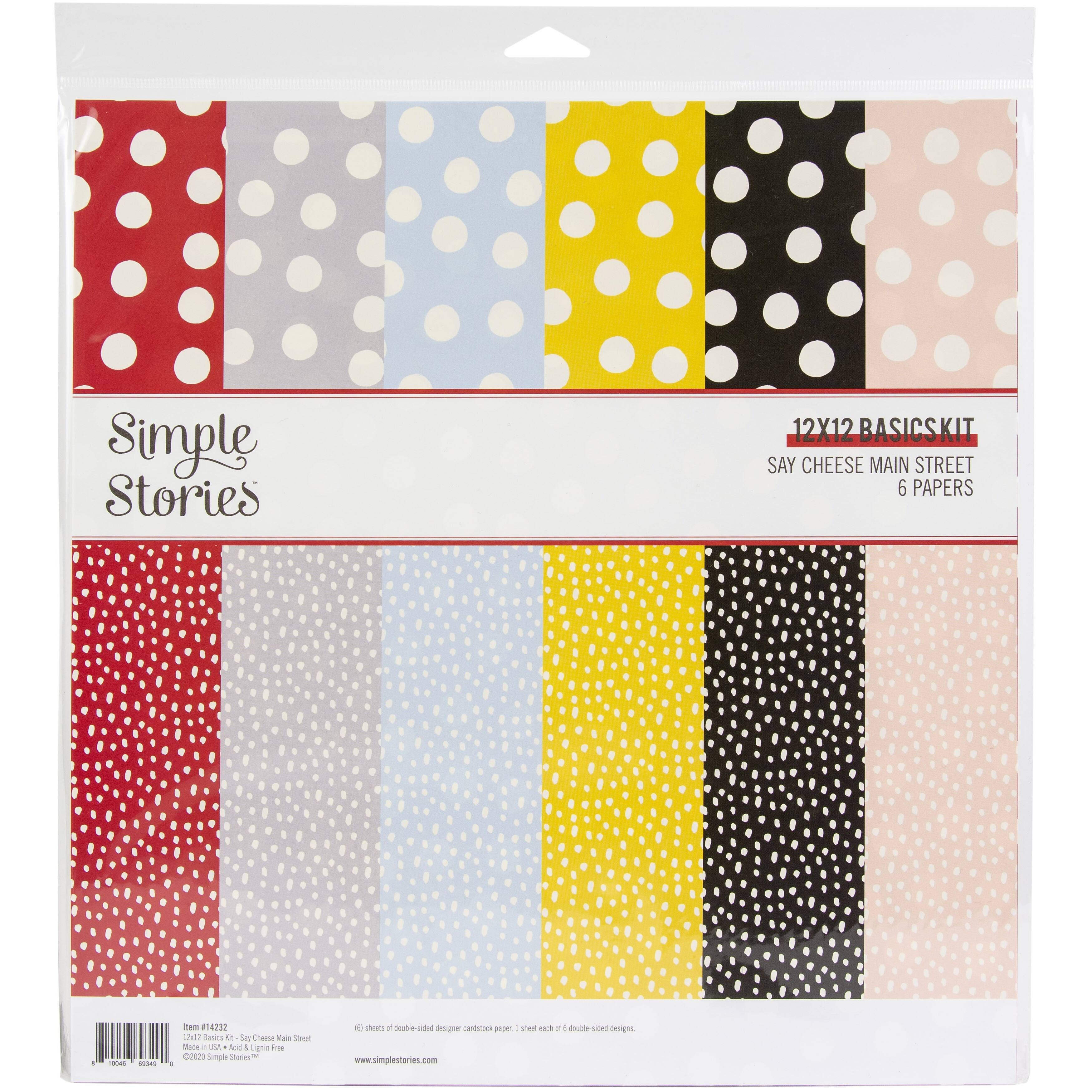 Simple Stories Basics Double-Sided Paper ct 12"X12" 6/Pkg-Say Cheese Main Street | Michaels®