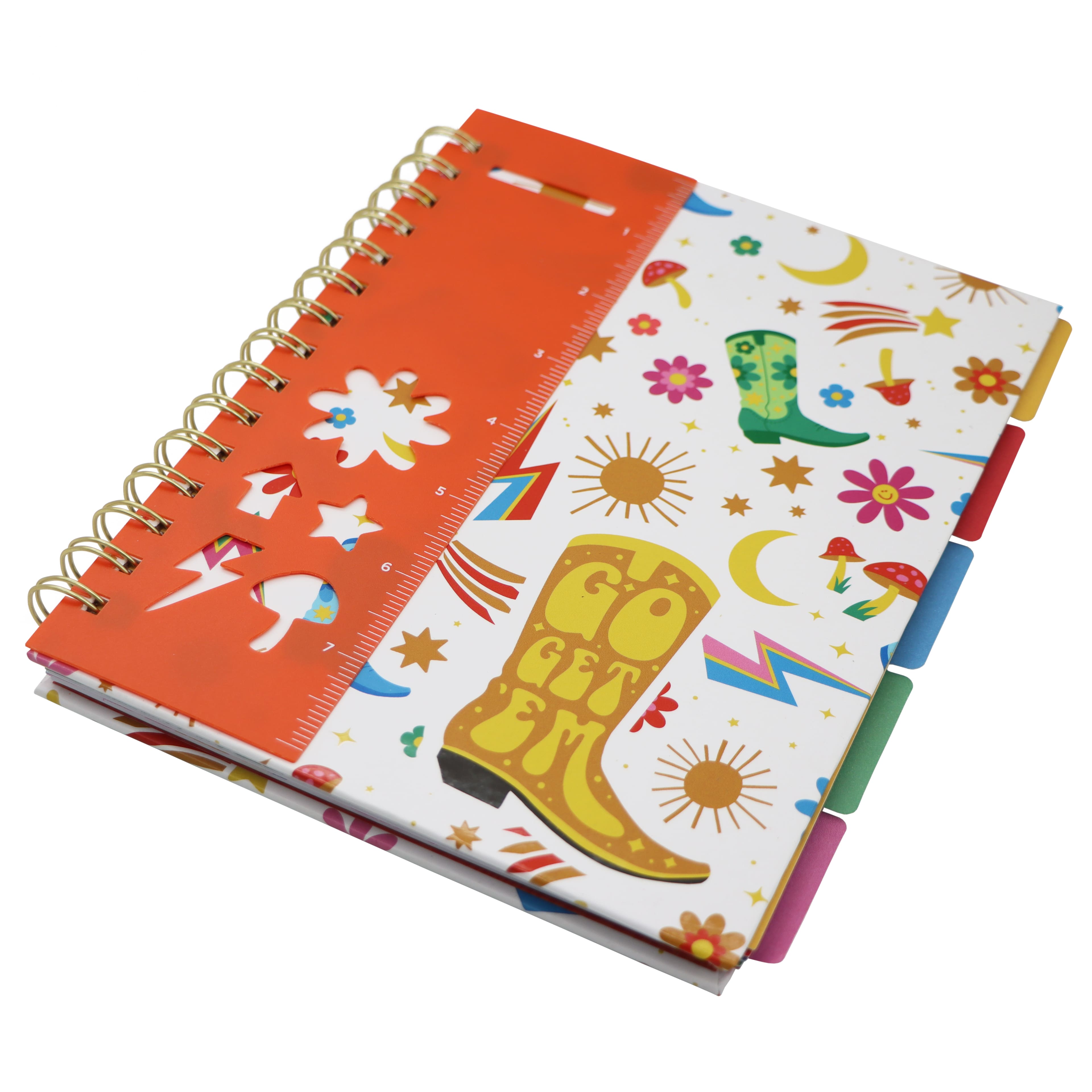 6.25&#x22; x 8.26&#x22; Cowgirl Boots Spiral Journal by Fab Finds
