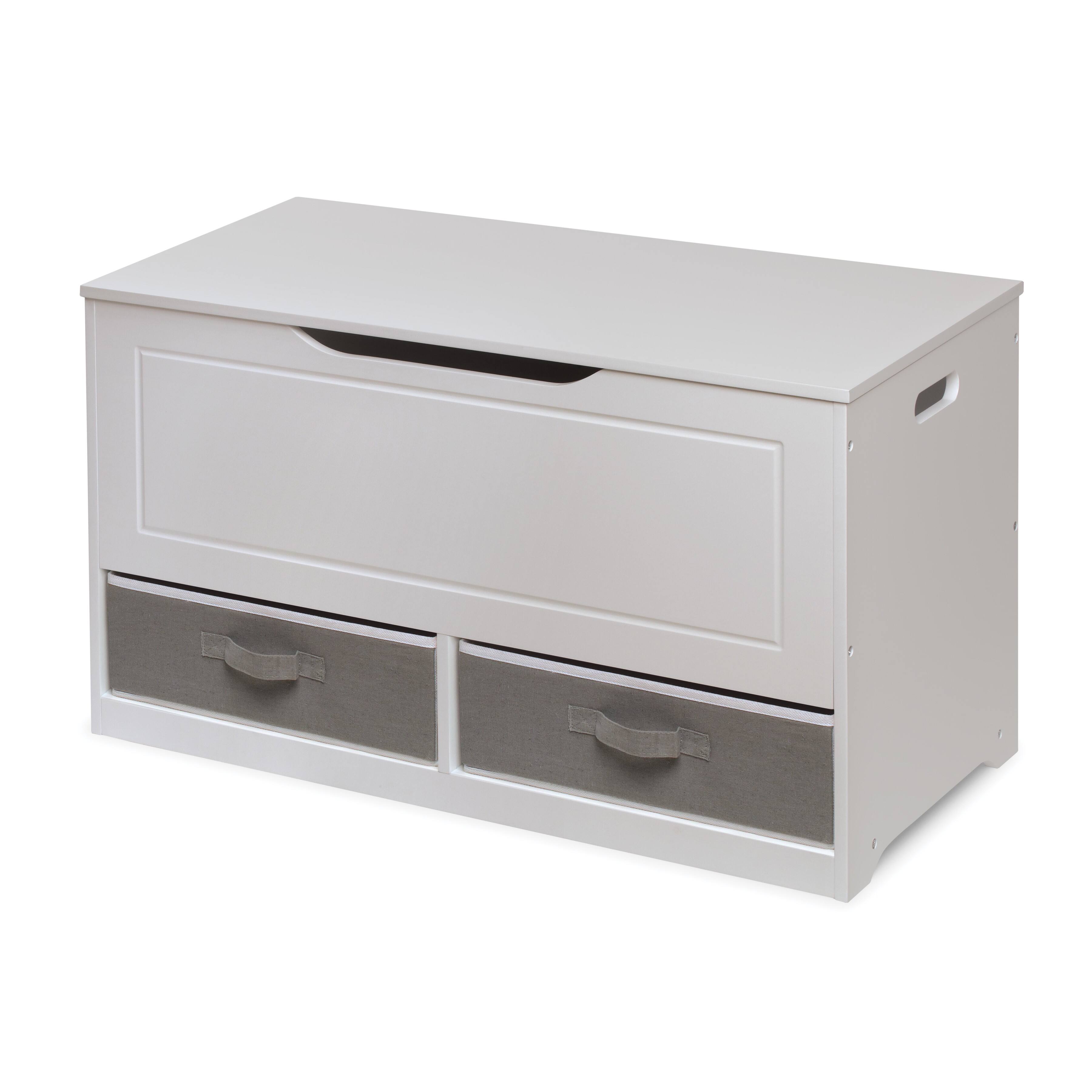 Badger Basket White Up & Down Toy & Storage Bench