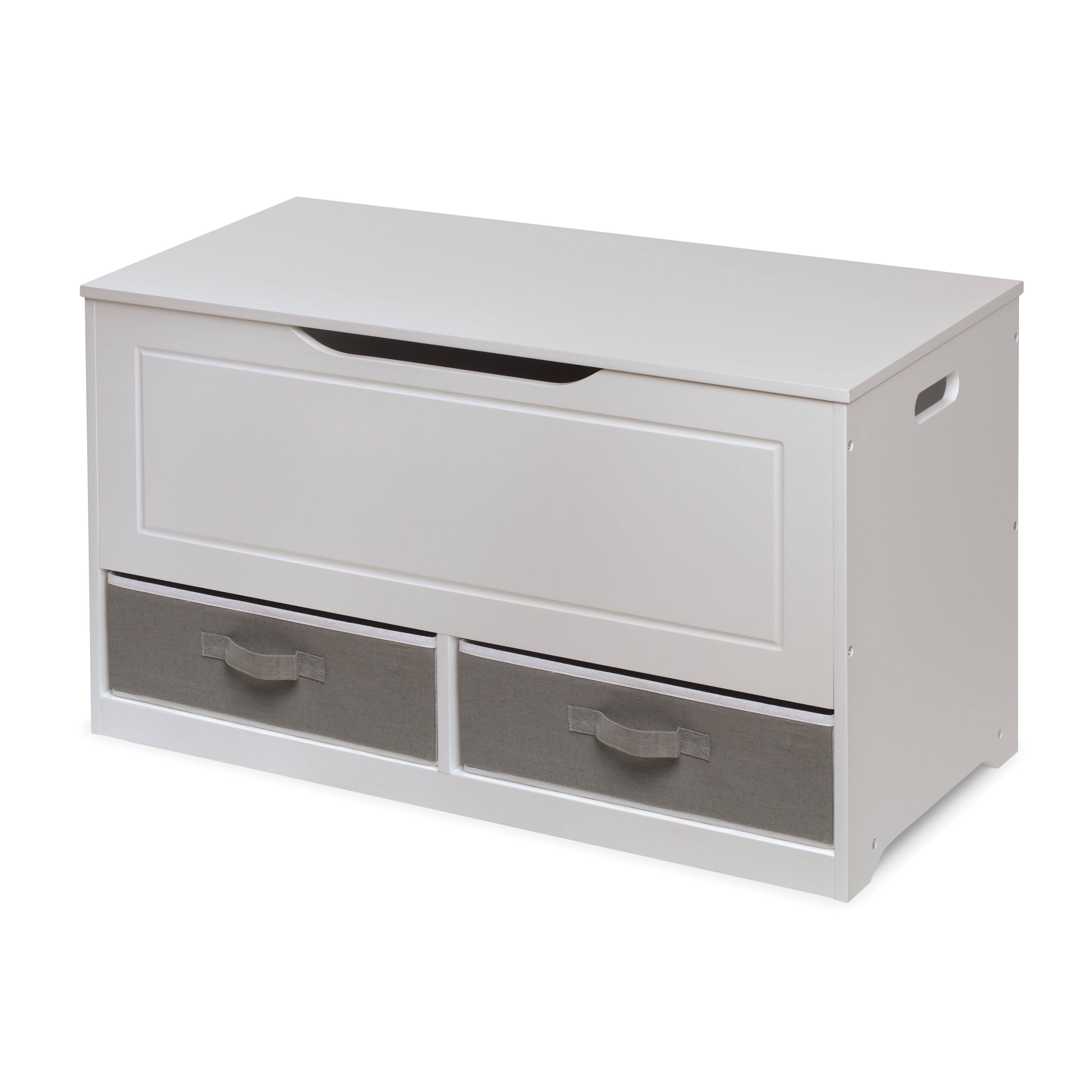 Badger Basket White Up &#x26; Down Toy &#x26; Storage Bench