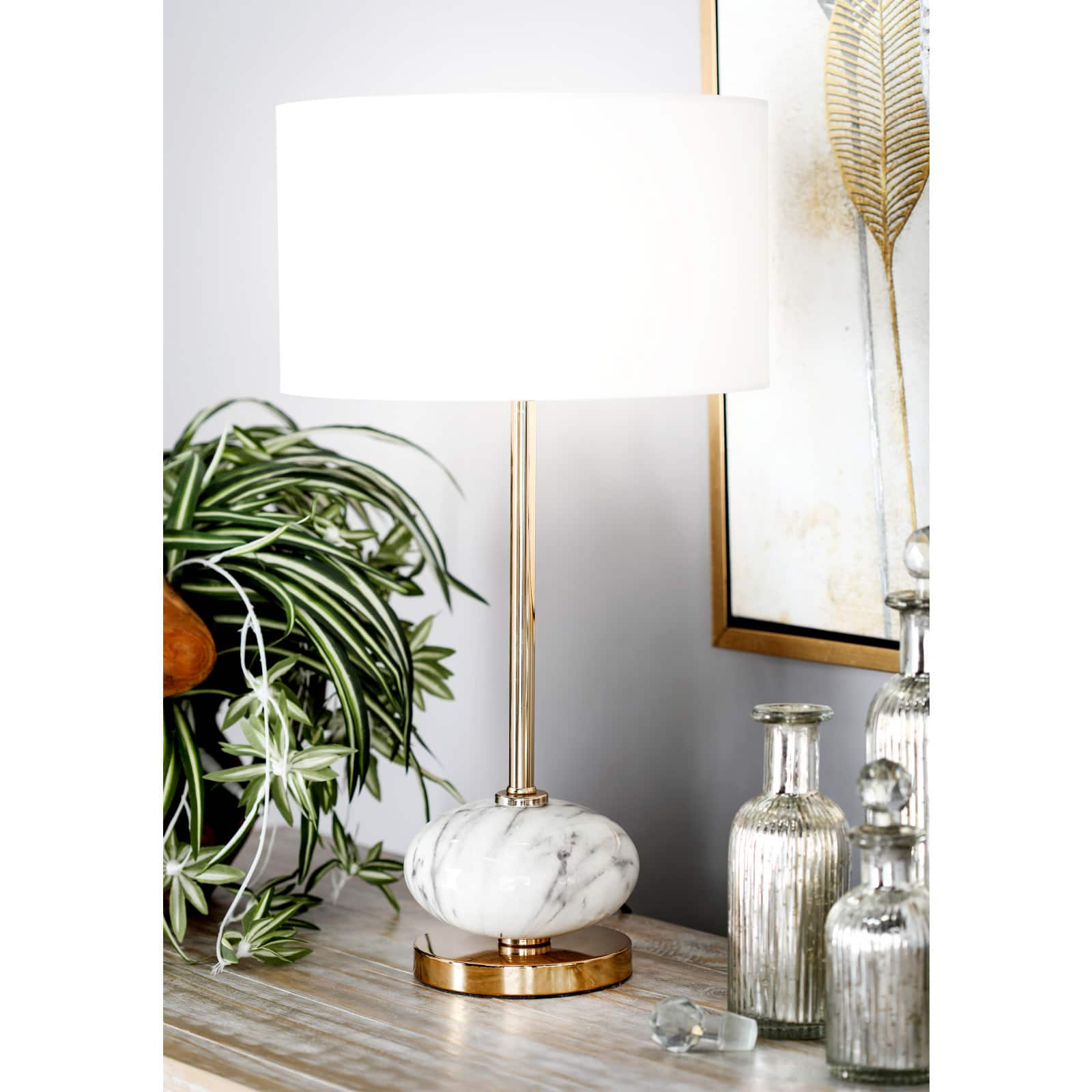 22&#x22; Gold Metal Glam Table Lamp