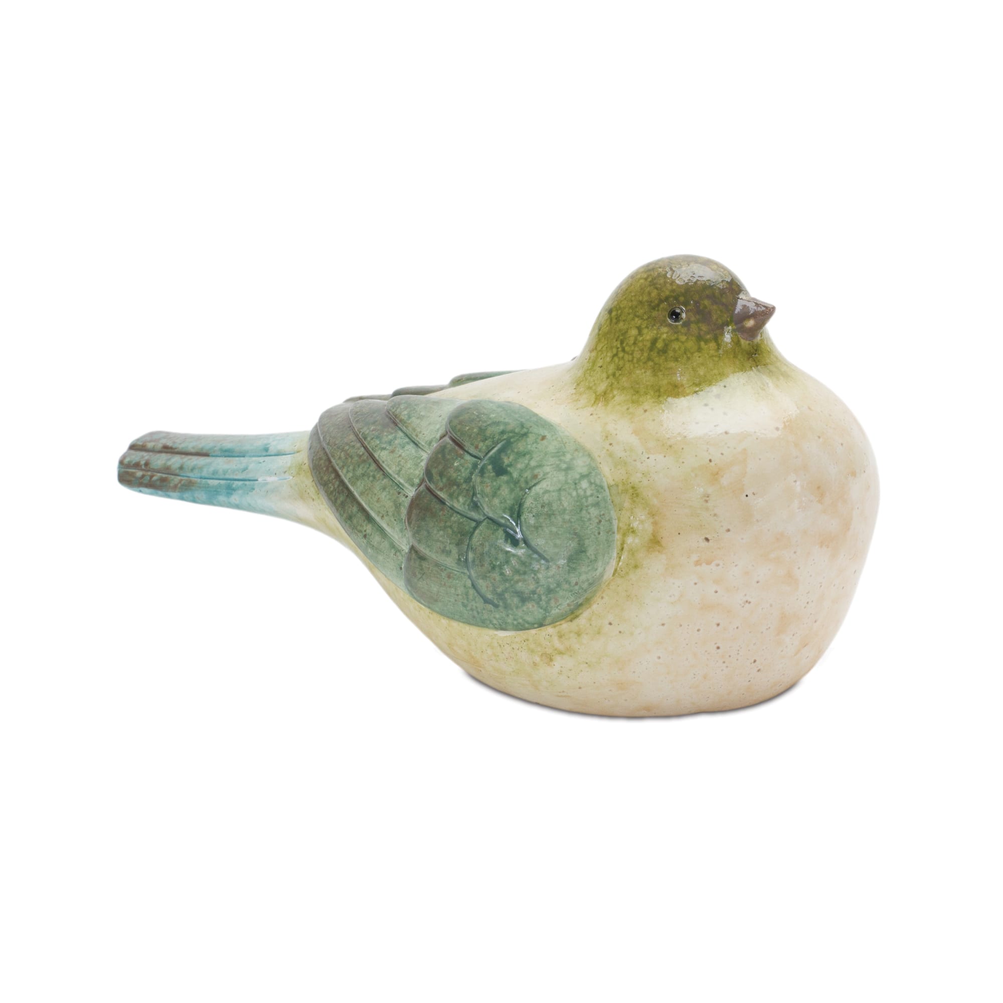 7.5&#x22; Green Cottage Bird Figurine Set