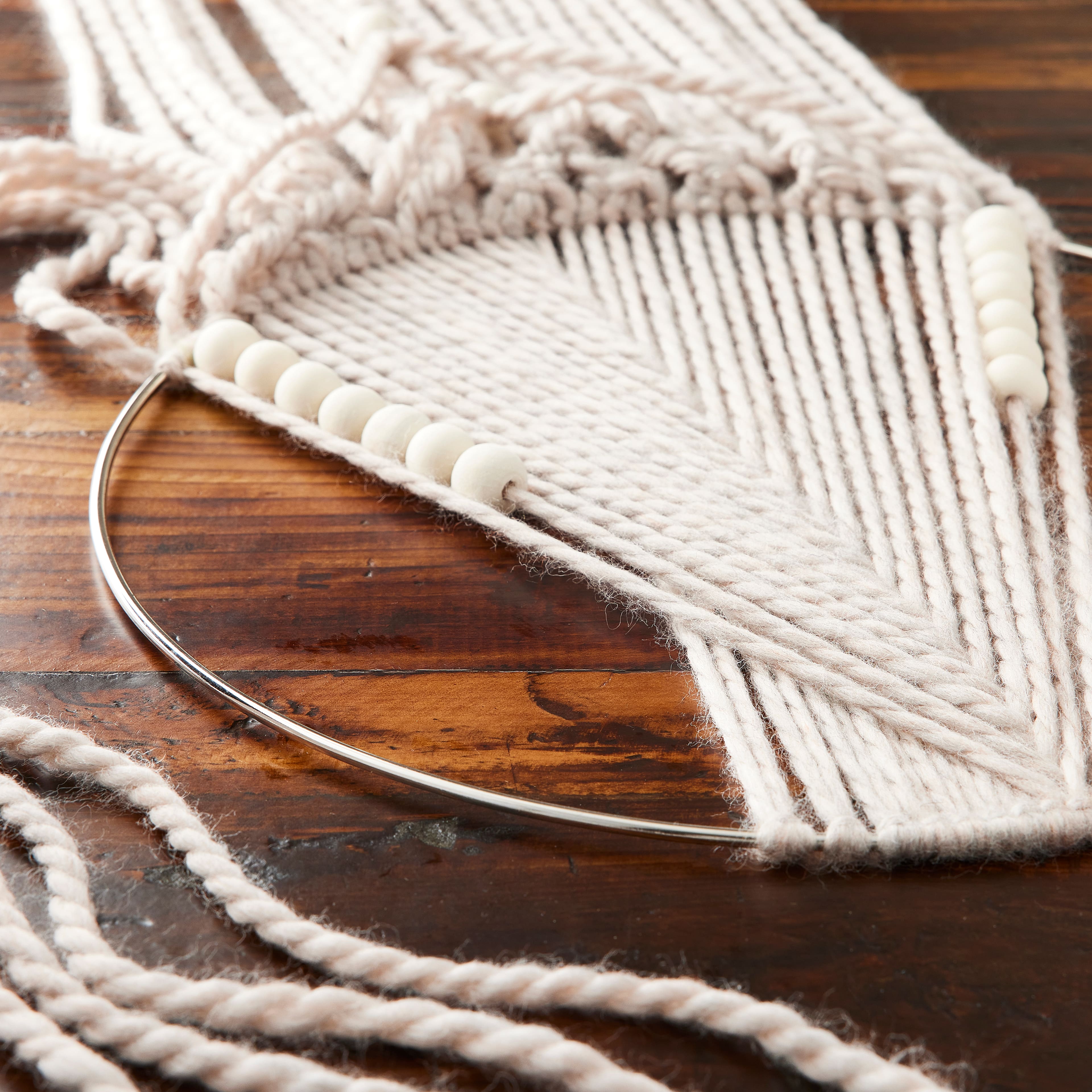 Macramé Nickel-Plated Hoop by Loops & Threads