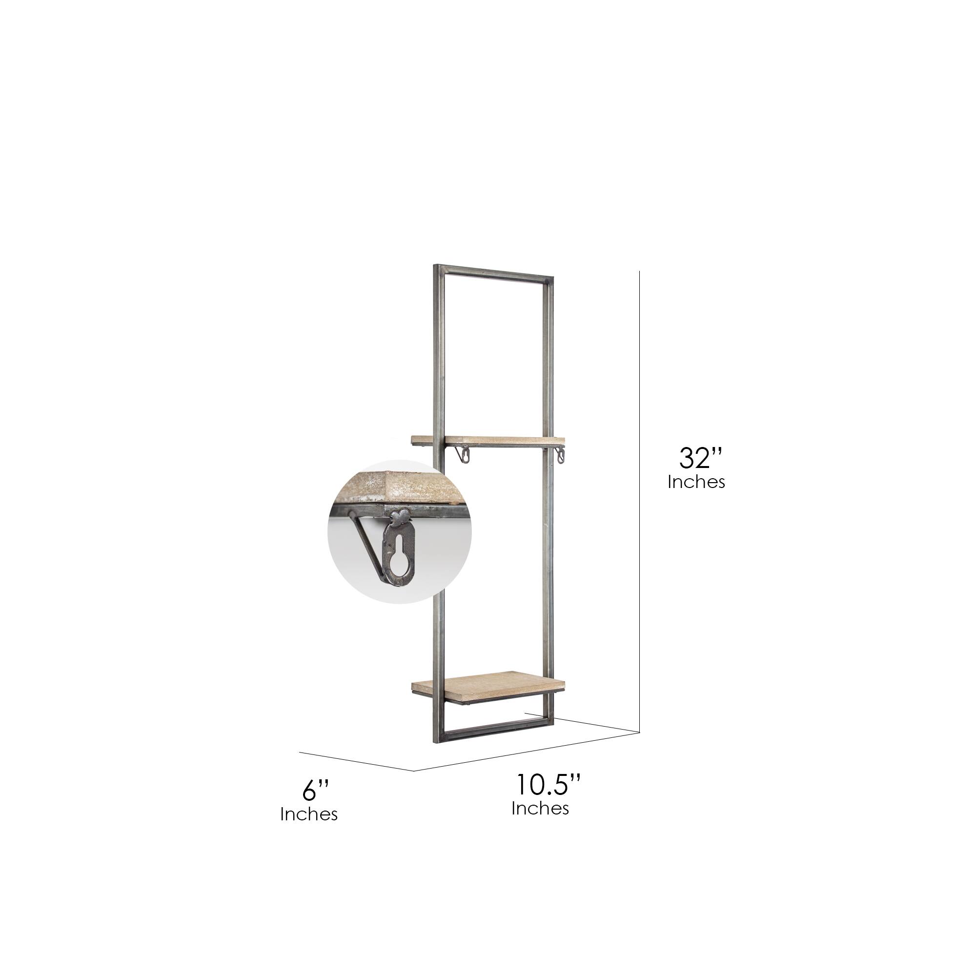 Rustic Hanging Shelves Rack