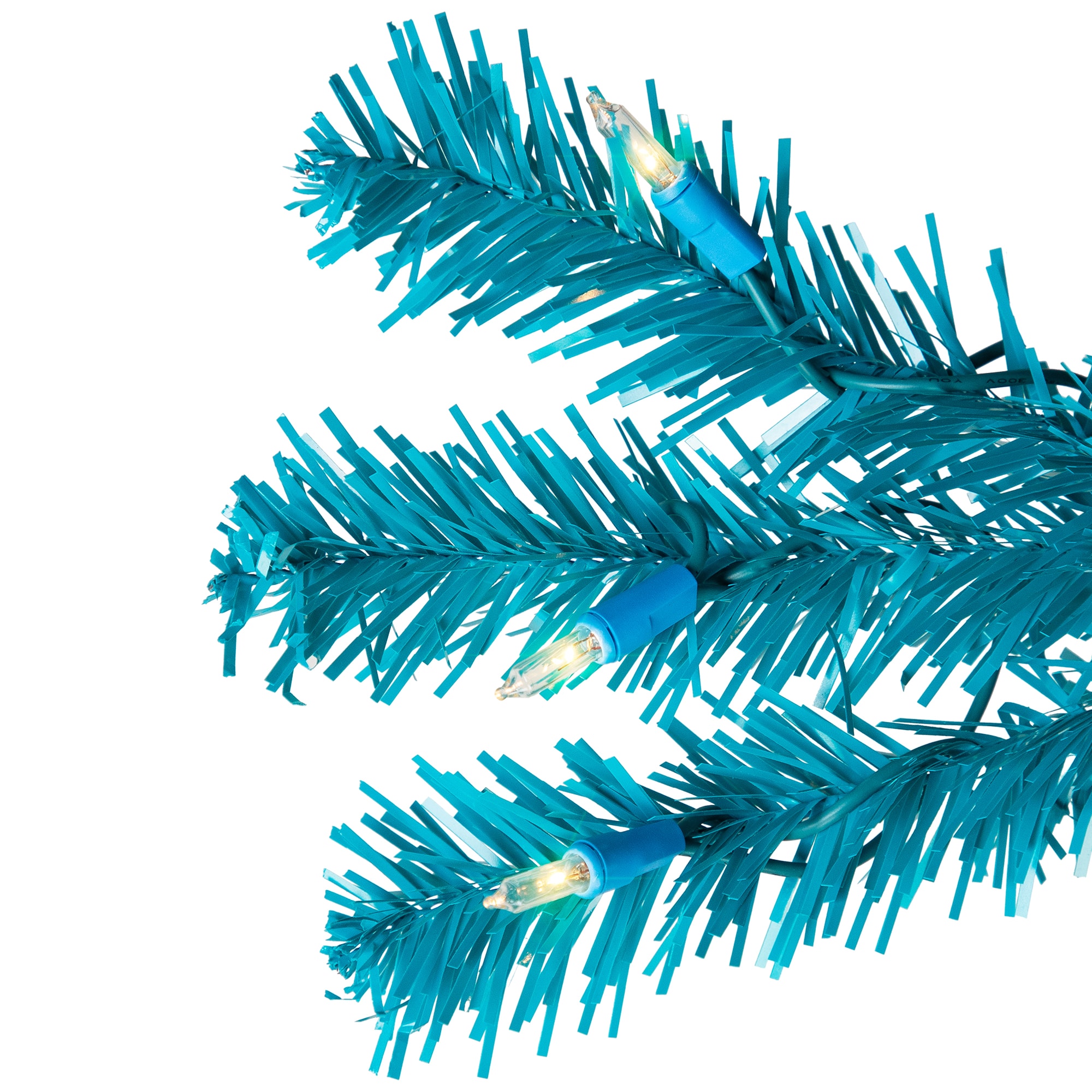 6ft. Pre-Lit Turquoise Medium Pine Artificial Christmas Tree, Clear Lights