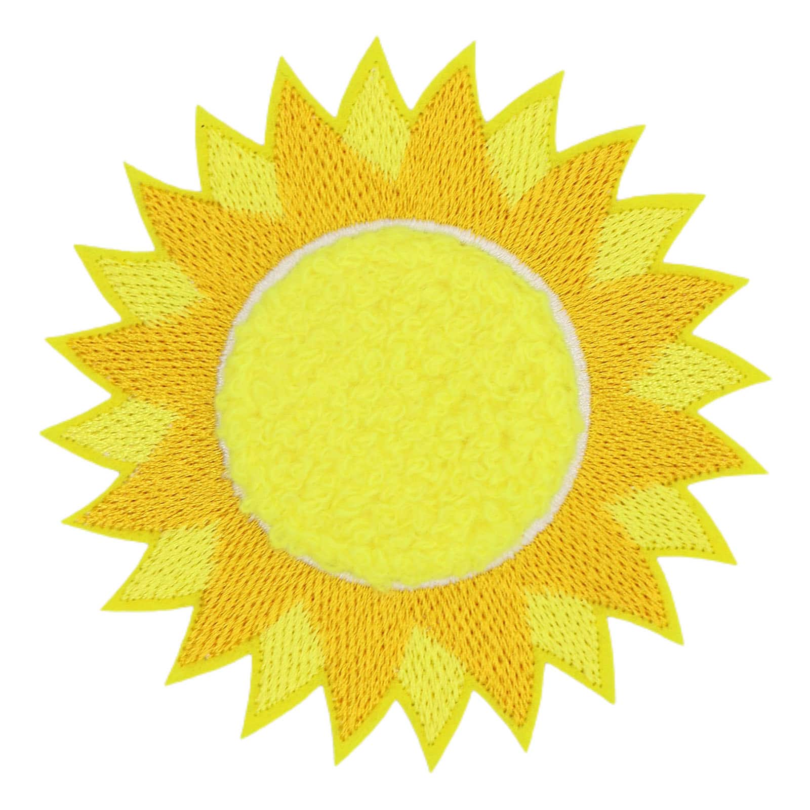 Iron-On &#x26; Adhesive Sun Embroidered Patch by Make Market&#xAE;