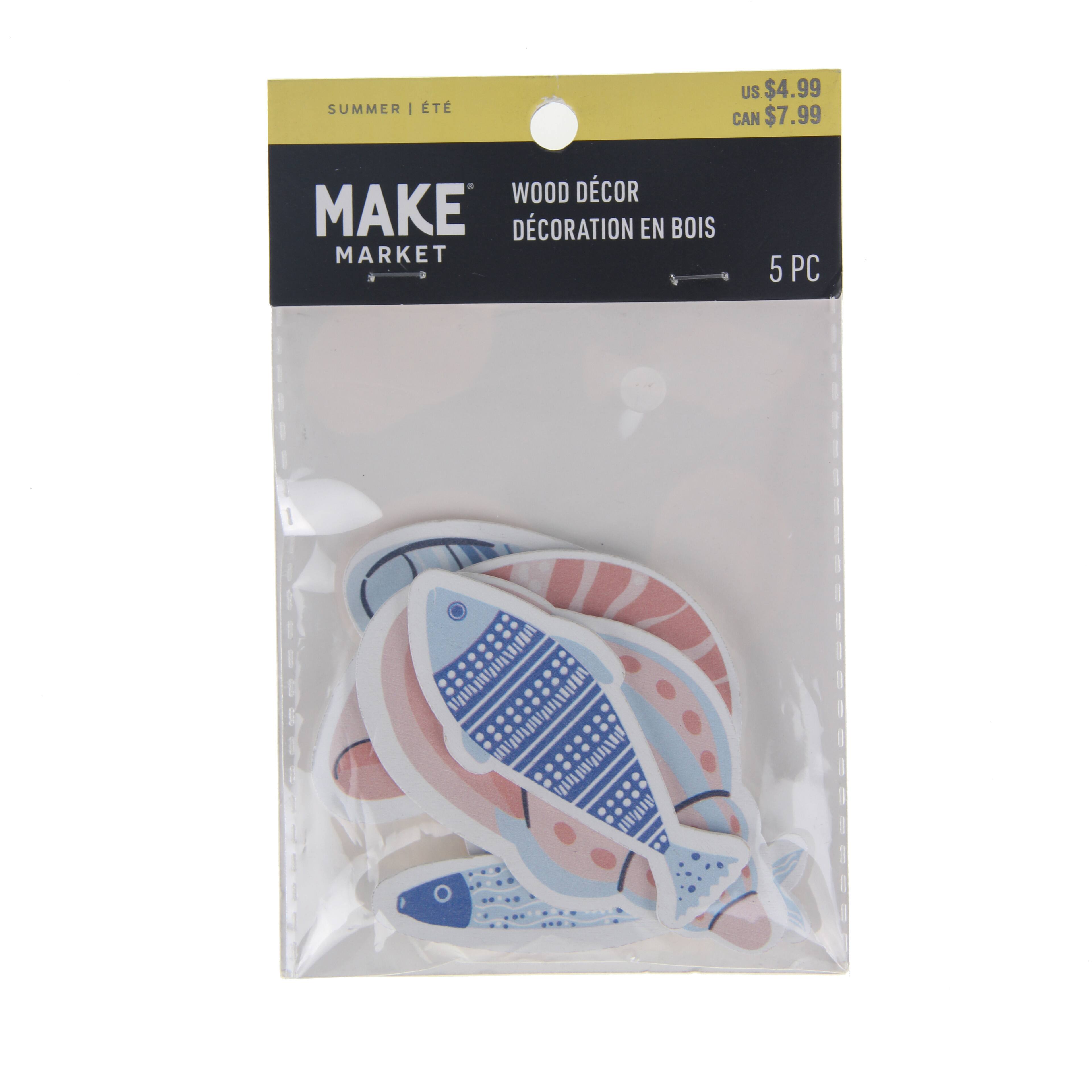 Shell Finished Wood D&#xE9;cor Shapes by Make Market&#xAE;