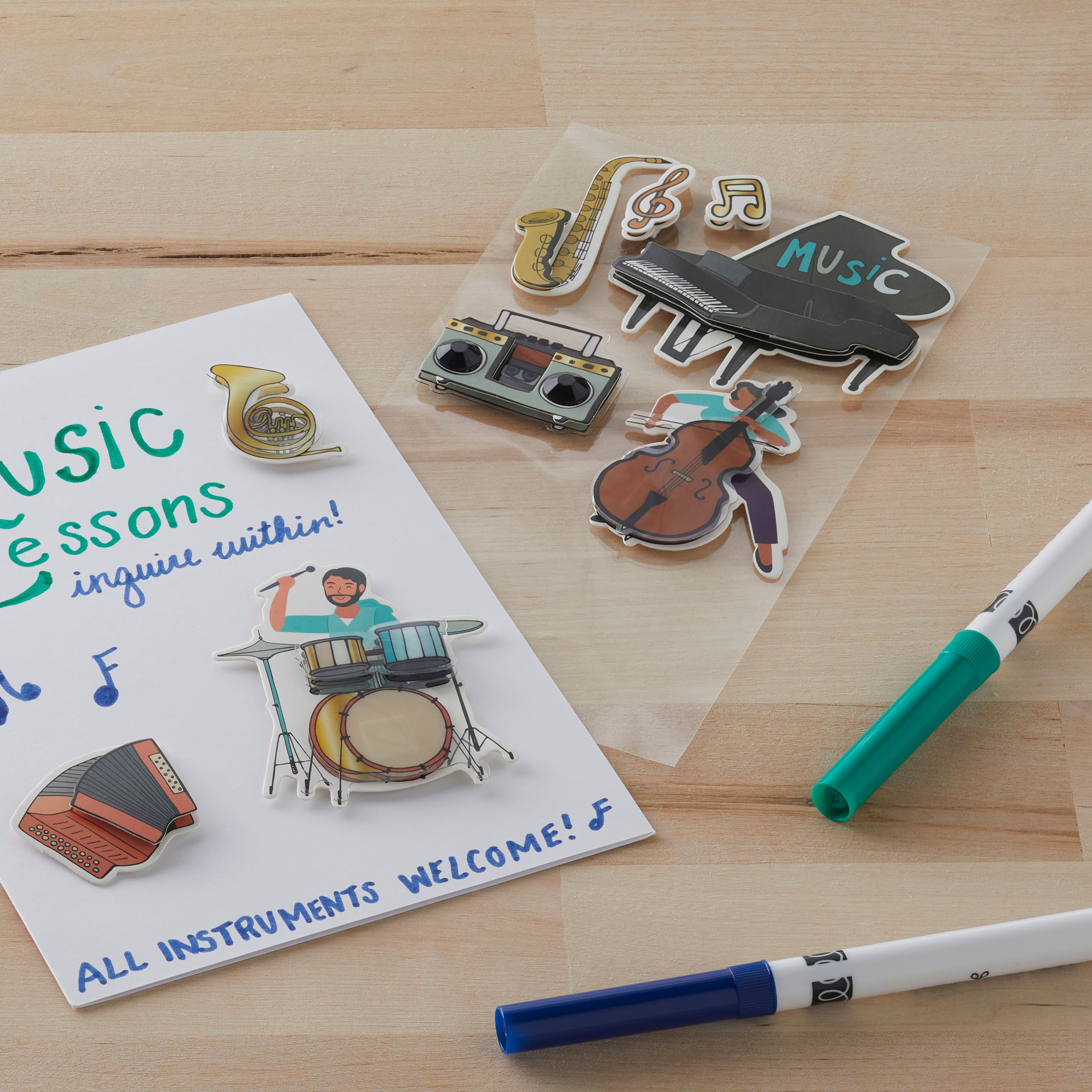 Playing Music Dimensional Stickers by Recollections&#x2122;