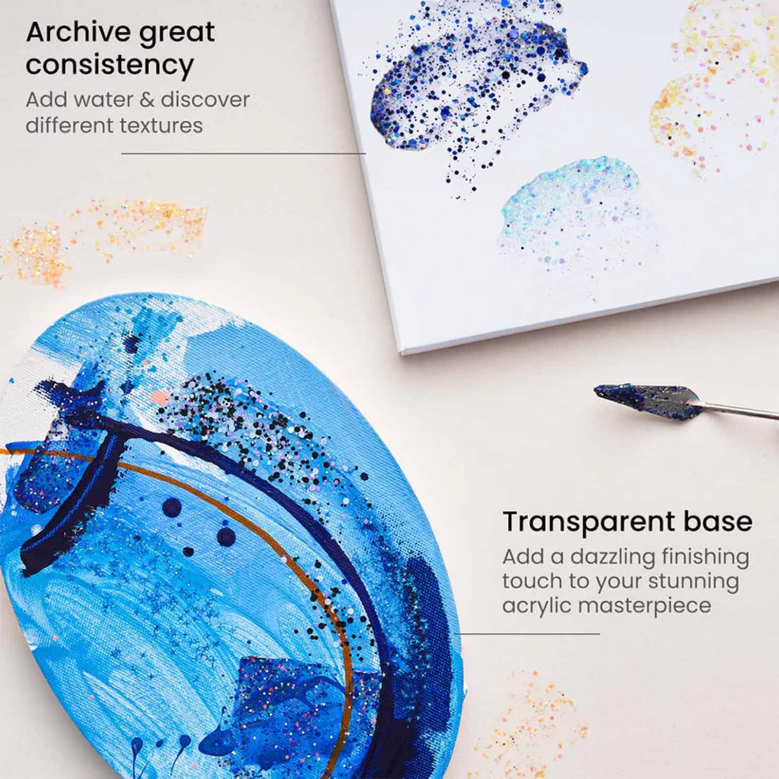 Arteza® Chunky Glitter Acrylic Craft Paint Set