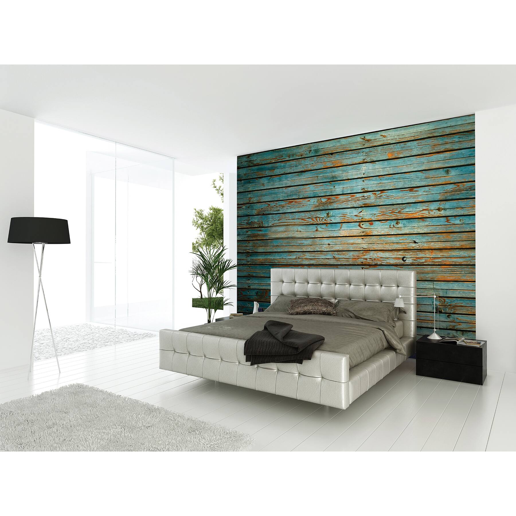 Ohpopsi Washed Timber Wall Mural