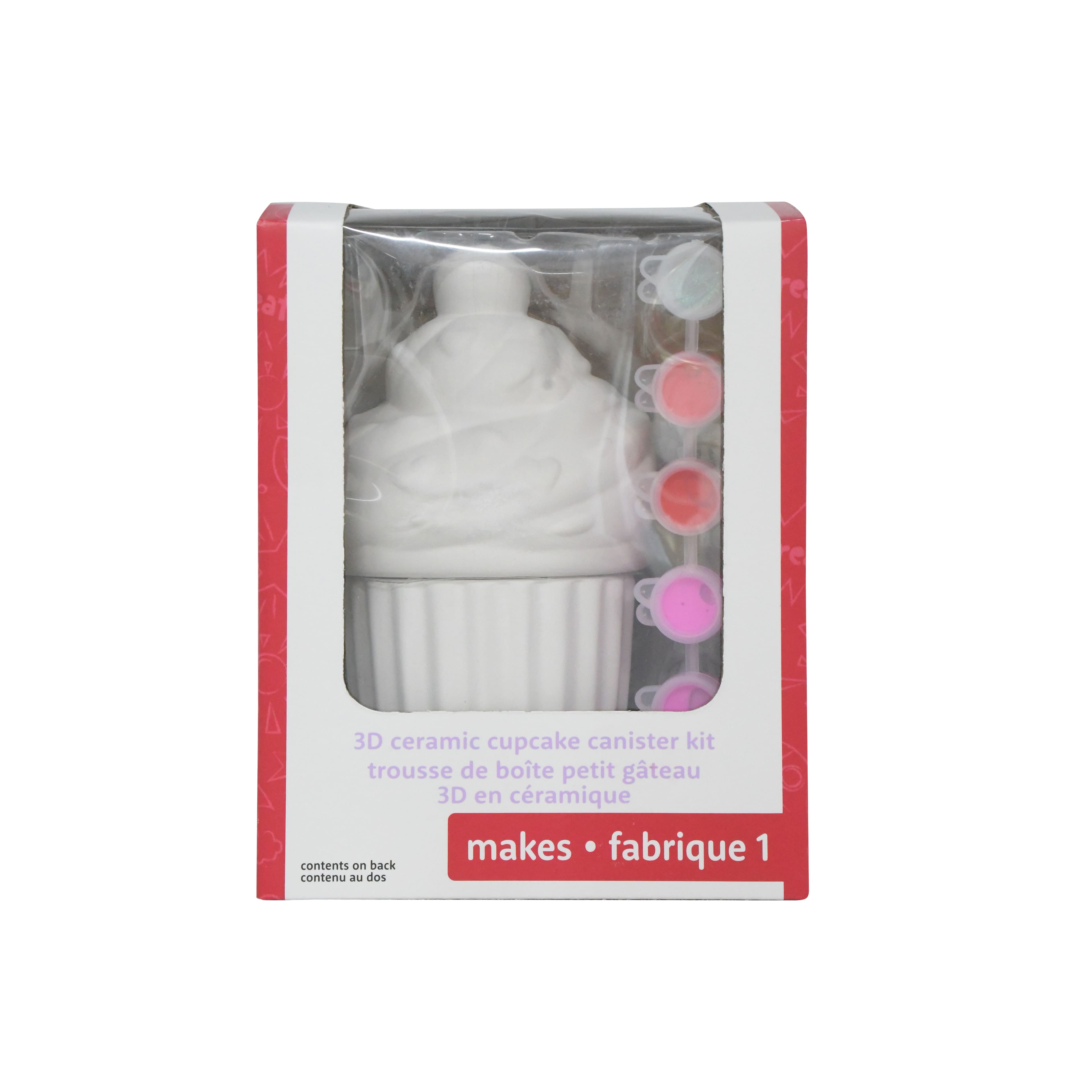 Valentine's Day 3D Ceramic Cupcake Canister Kit by Creatology™
