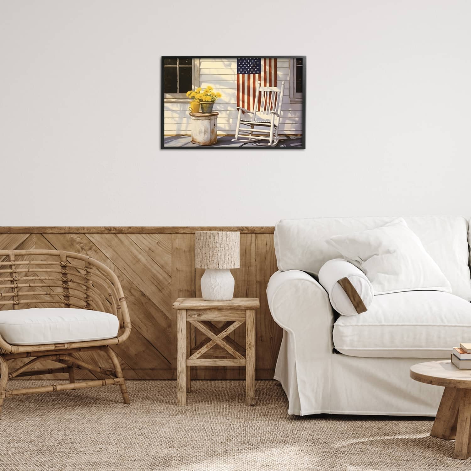 Stupell Industries Americana Deco Scene Framed Giclee Art
