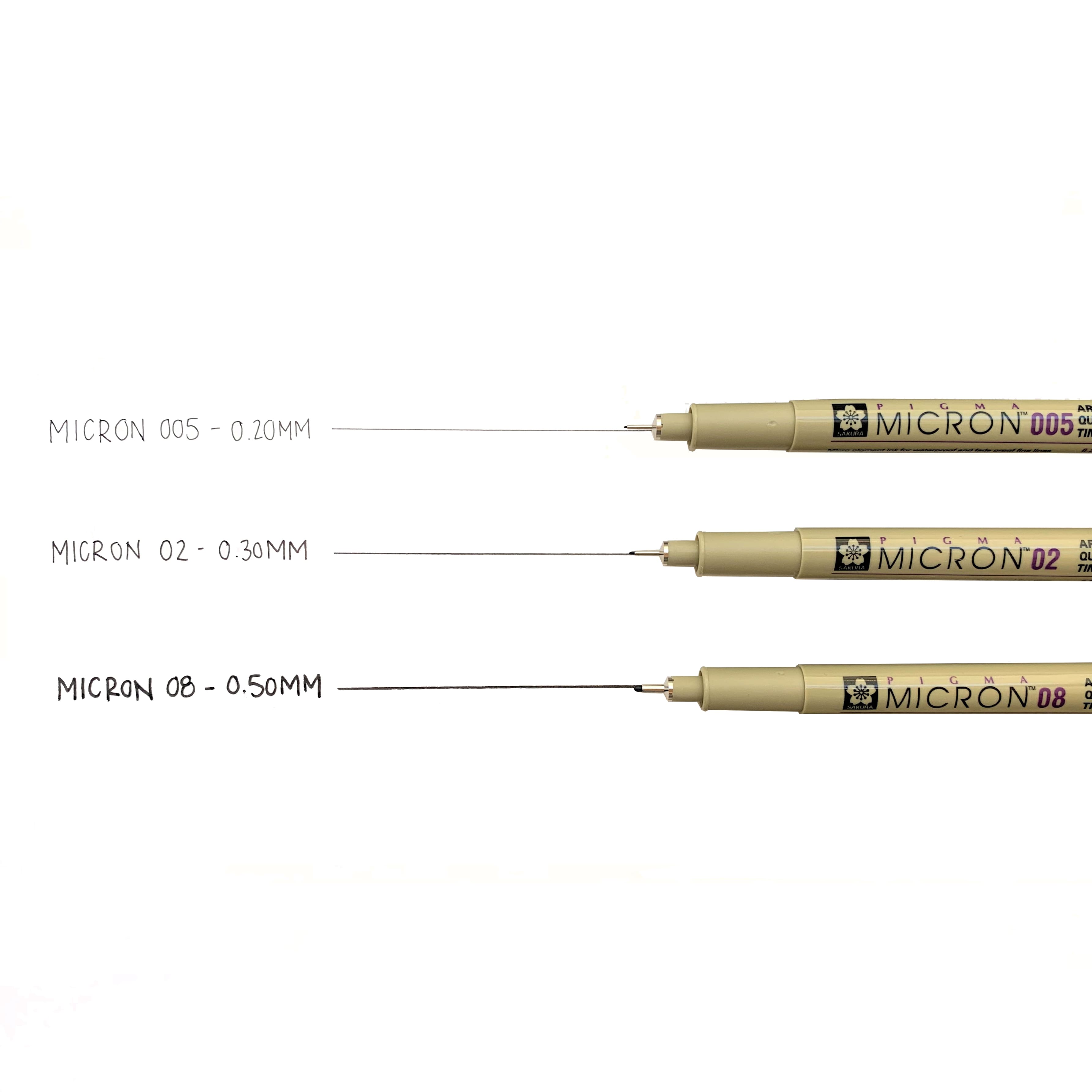 Pigma&#xAE; Micron&#x2122; Fine Line Black 3 Piece Pen Set