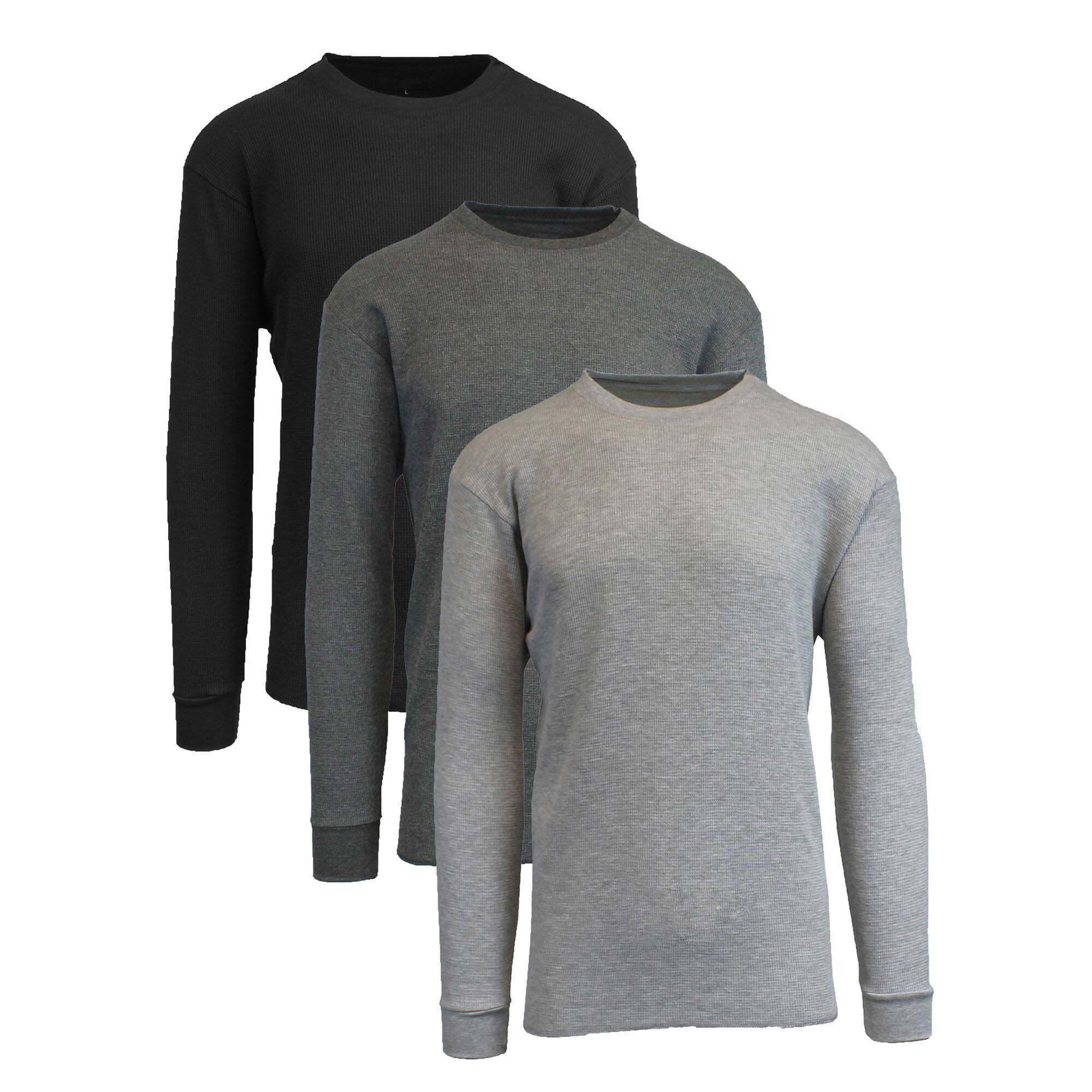 Galaxy by Harvic Long Sleeve Classic Men's Thermal Shirt 3 Pack