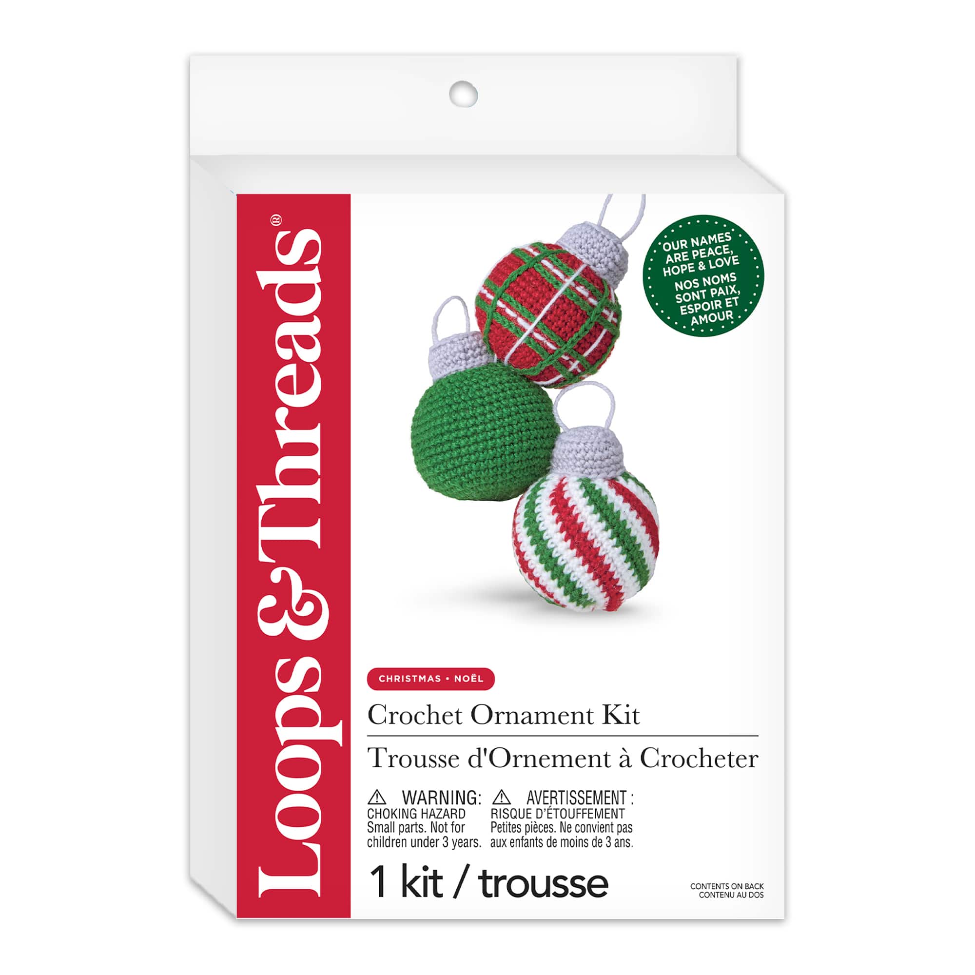 Intermediate Ball Ornaments Amigurumi Crochet Ornament Kit by Loops & Threads®