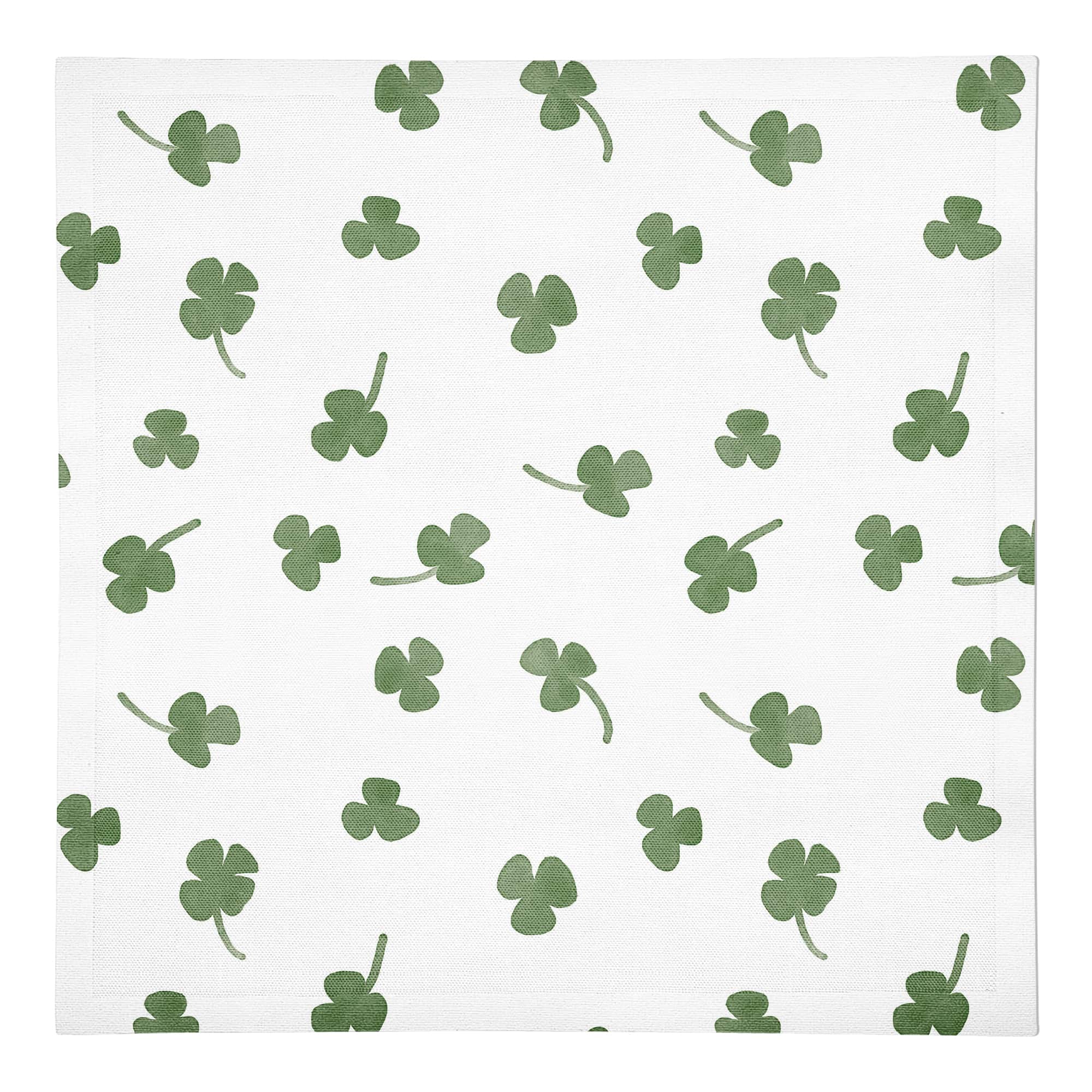 Tiny Shamrock Pattern 10" x 10" Cotton Twill Napkin