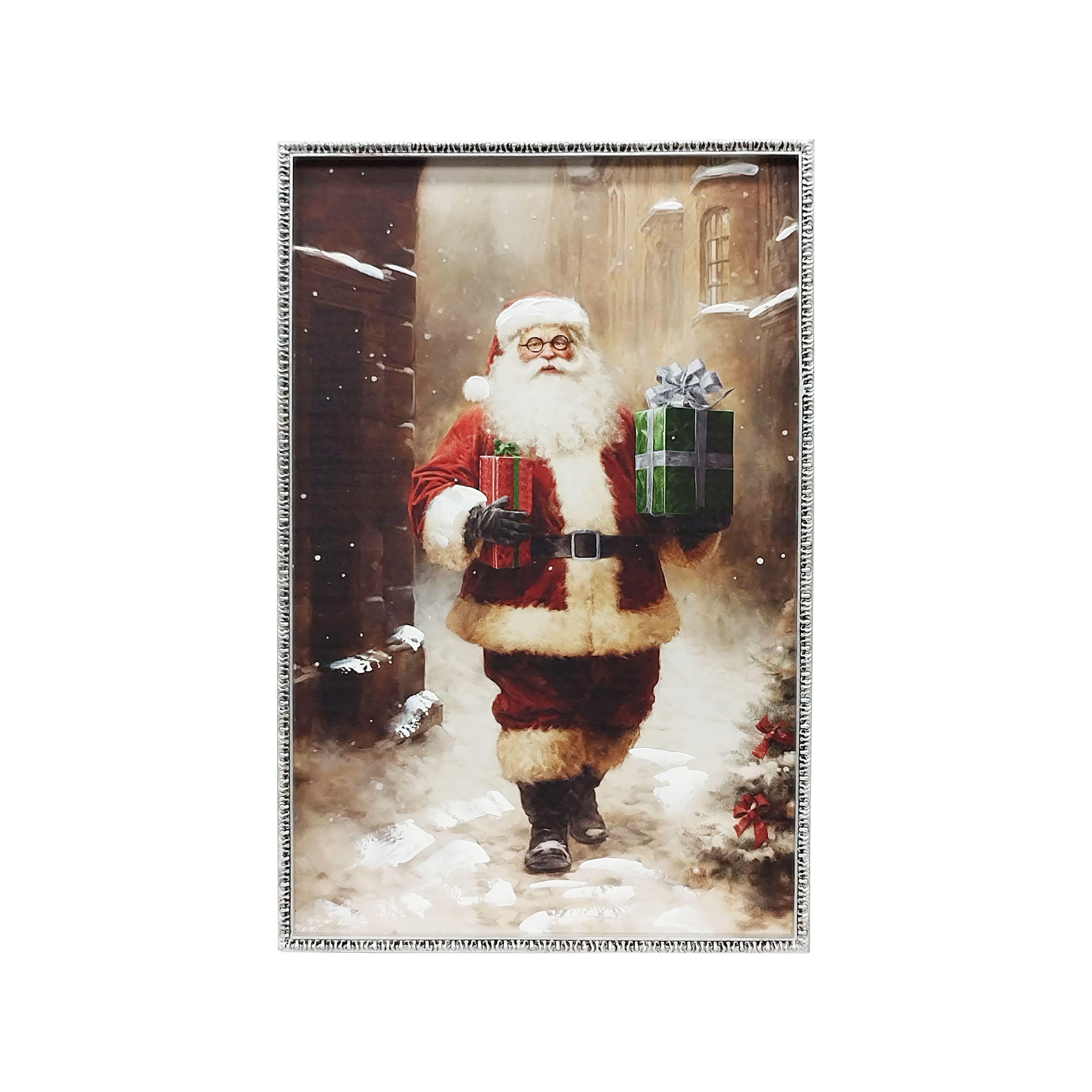30" Santa with Gifts Canvas Wall Décor by Ashland®