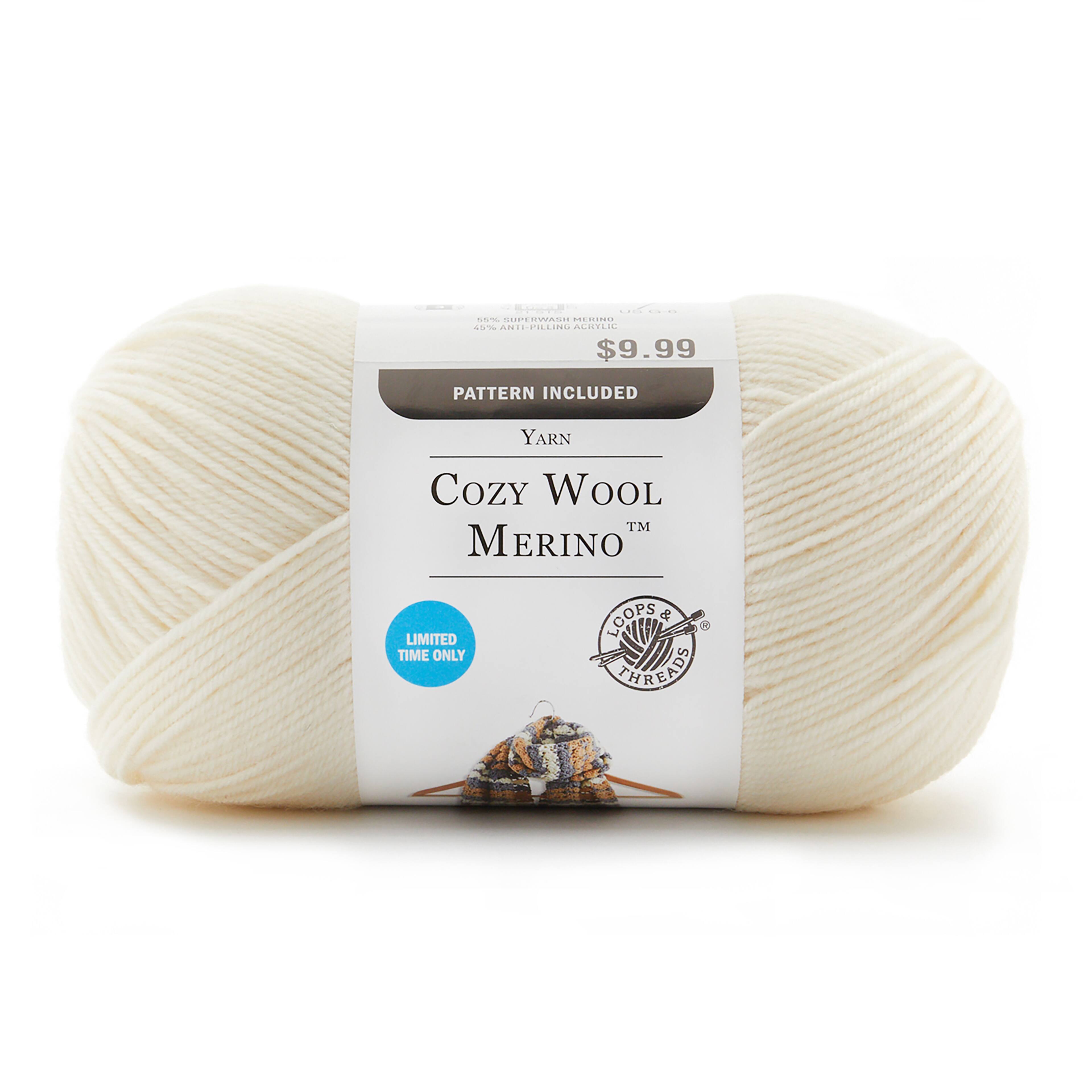 Cozy Wool Merino™ Solid Yarn by Loops & Threads® | Michaels