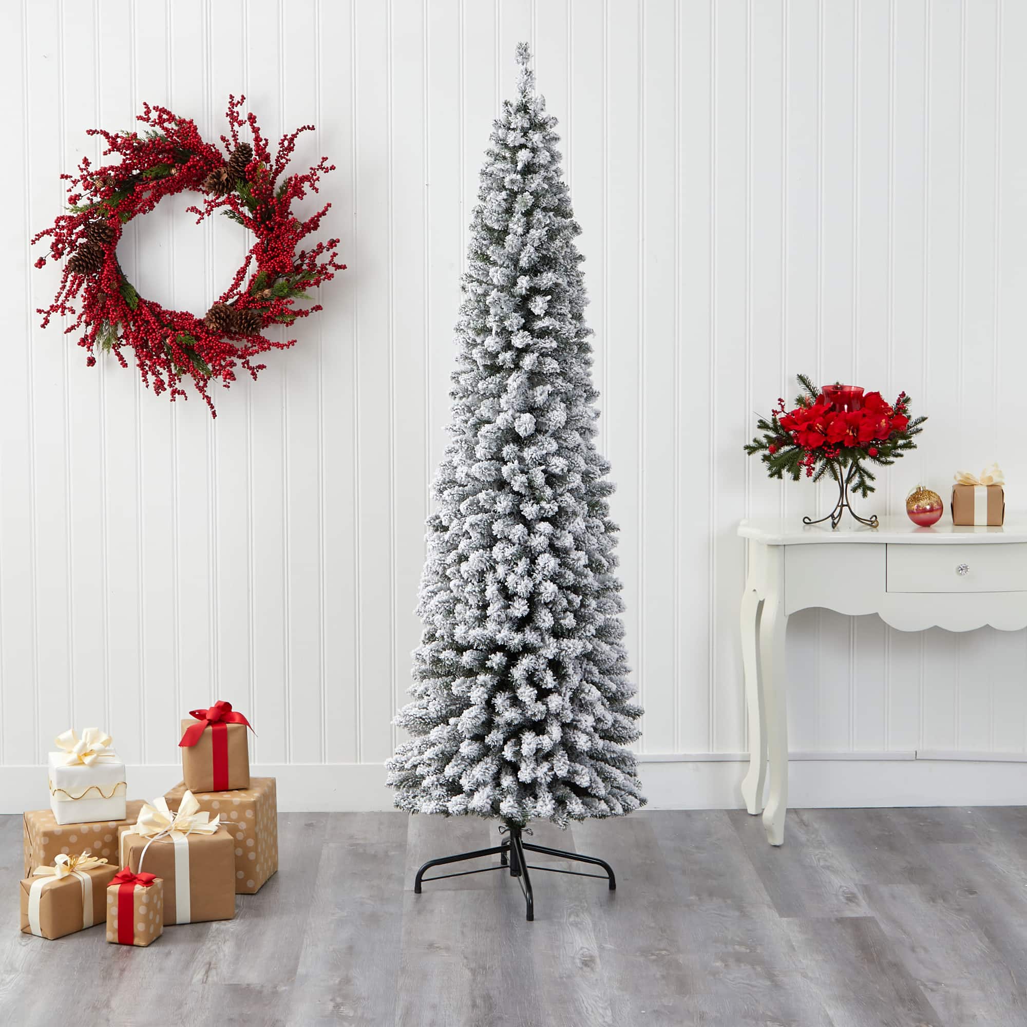 7ft. Unlit Flocked Artificial Christmas Tree