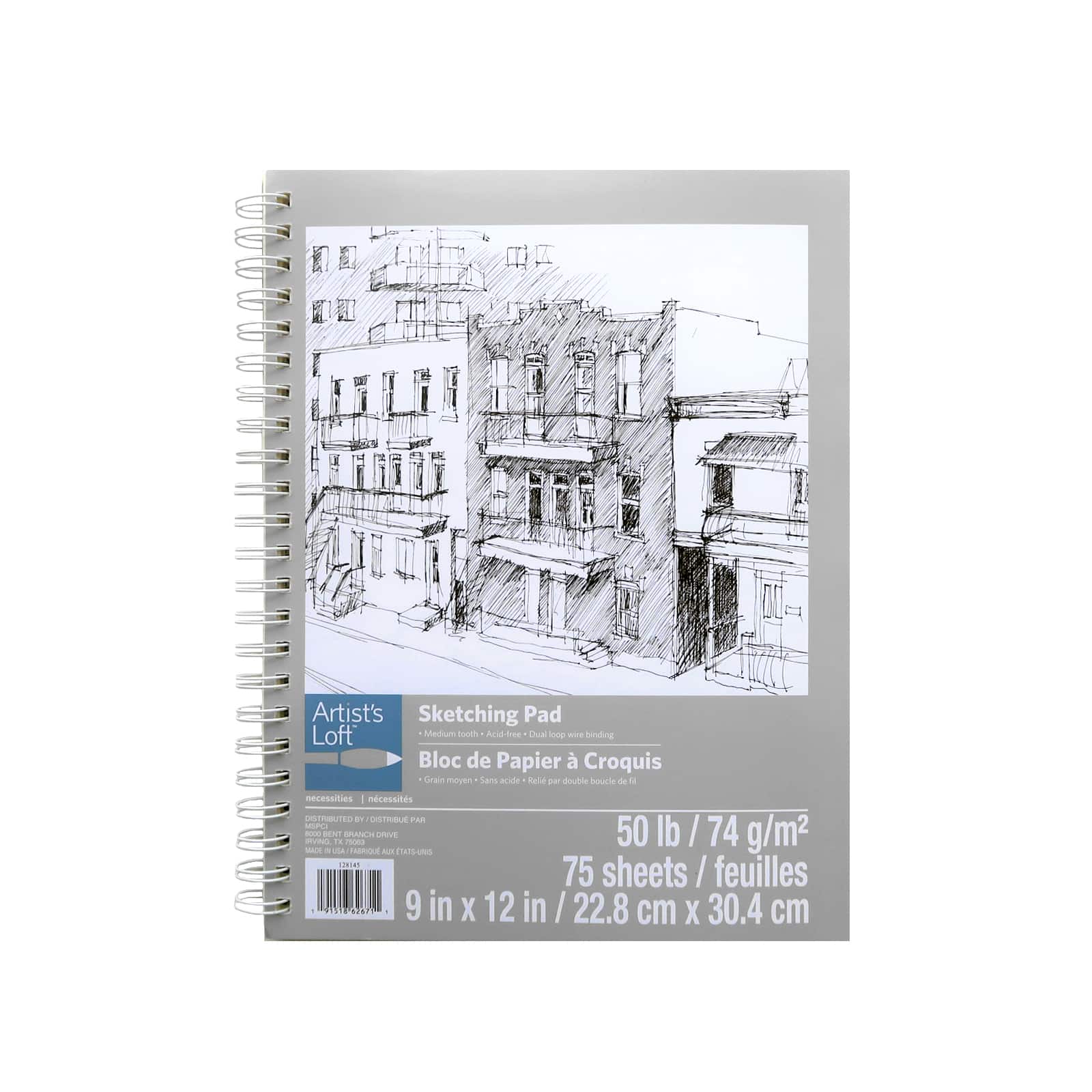 15 Pack: Recycled Sketch Paper Pad by Artist's Loft, 9 inch x 12 inch, Size: 10 x 0.88 x 12, White