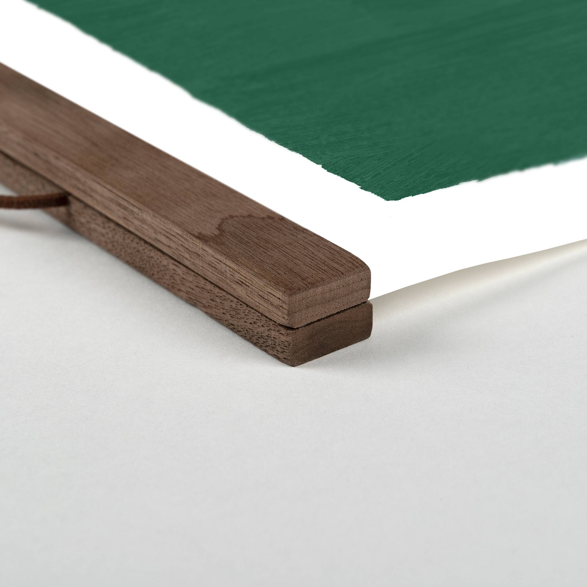 Peacock Portrait Teak Hanging Canvas