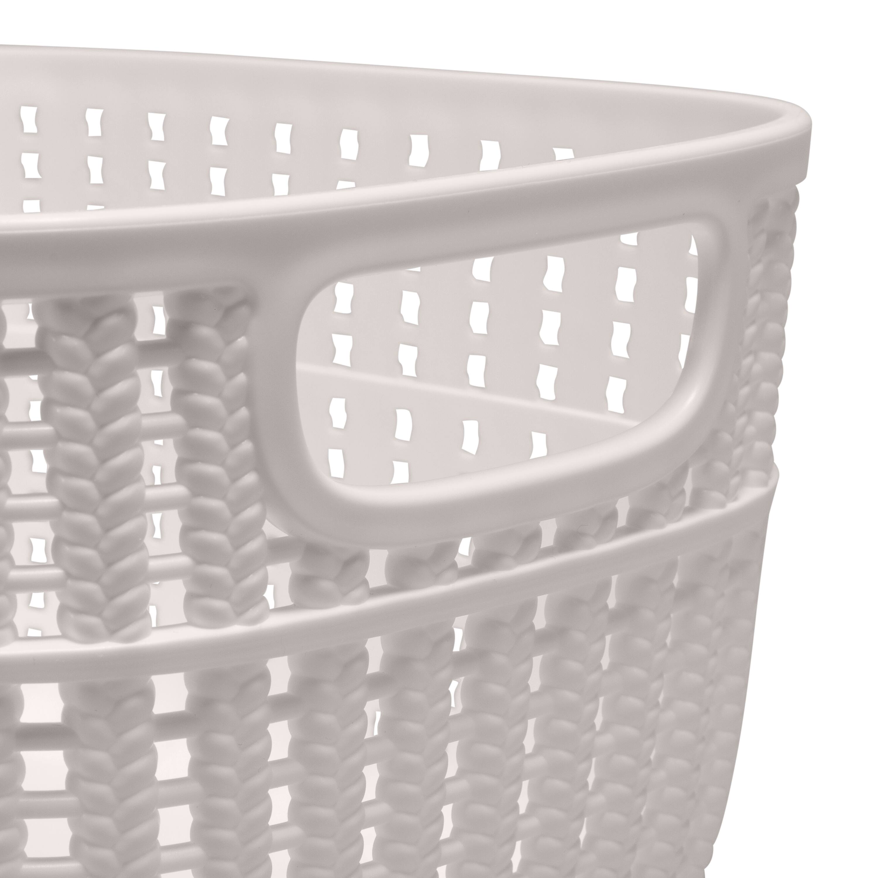 Simplify 9.4" Small 2-Tone Decorative Storage Basket