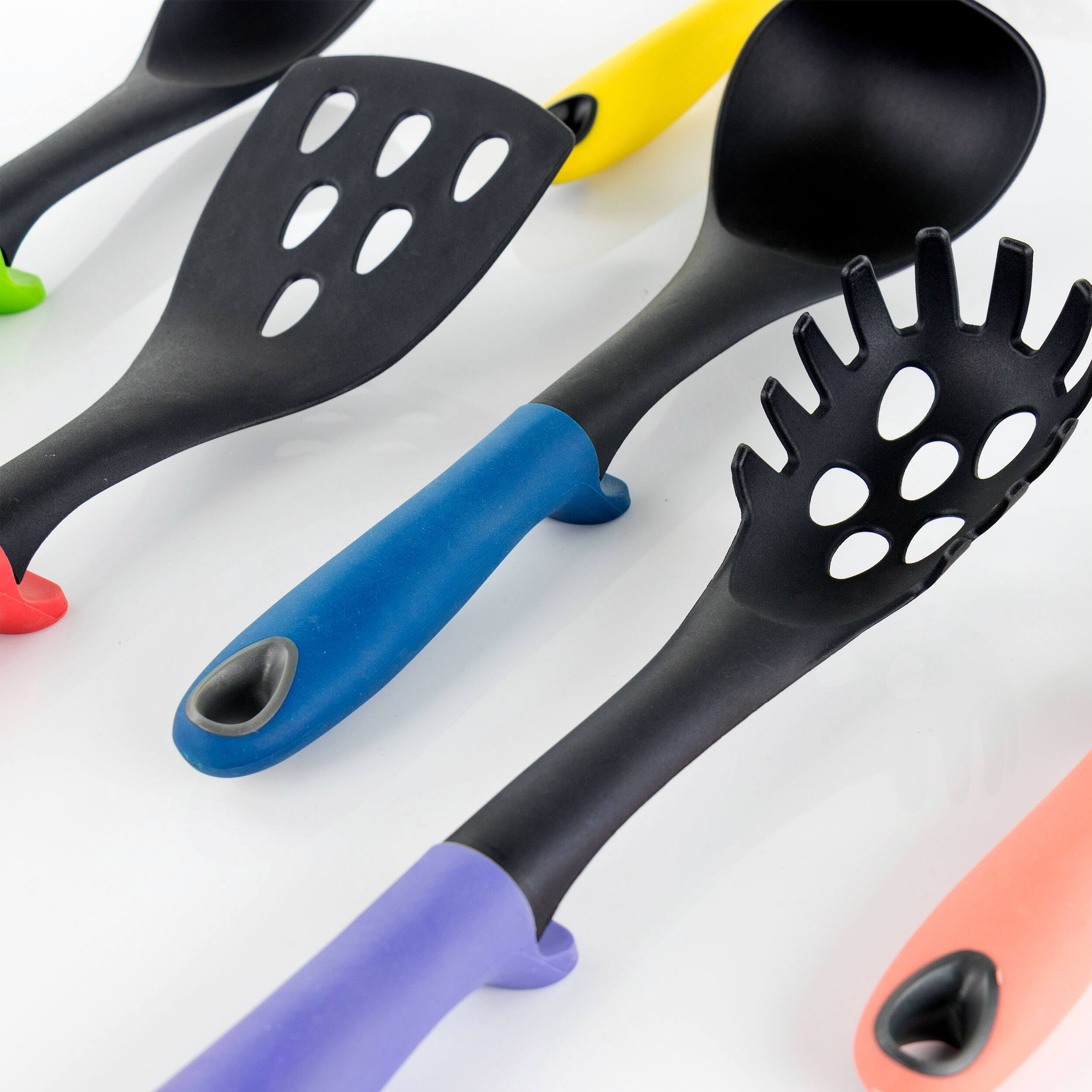 MegaChef Assorted Color Nylon Cooking Utensils Set, 7ct.