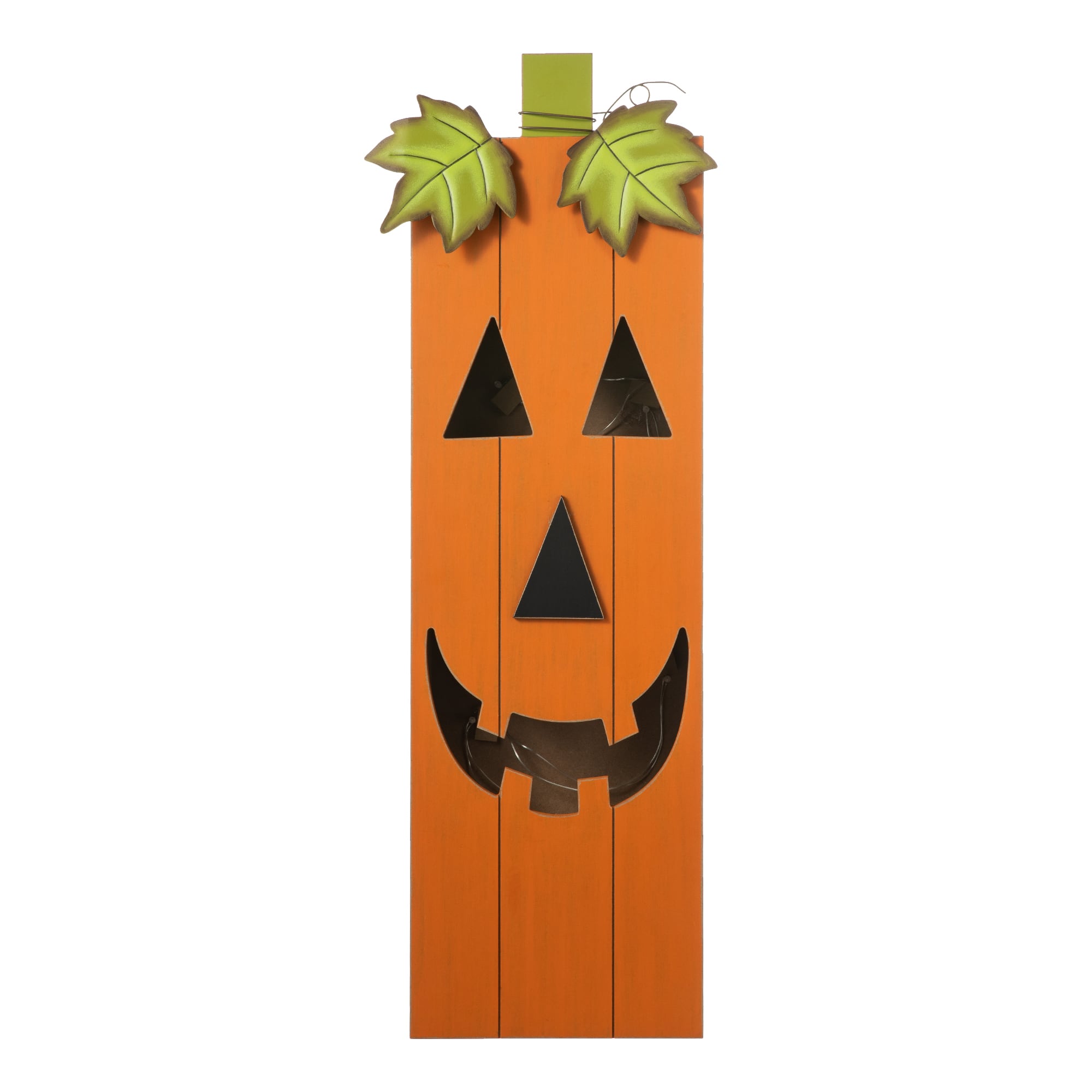 Glitzhome&#xAE; 30&#x22; Lighted Halloween Wooden Pumpkin Porch D&#xE9;cor